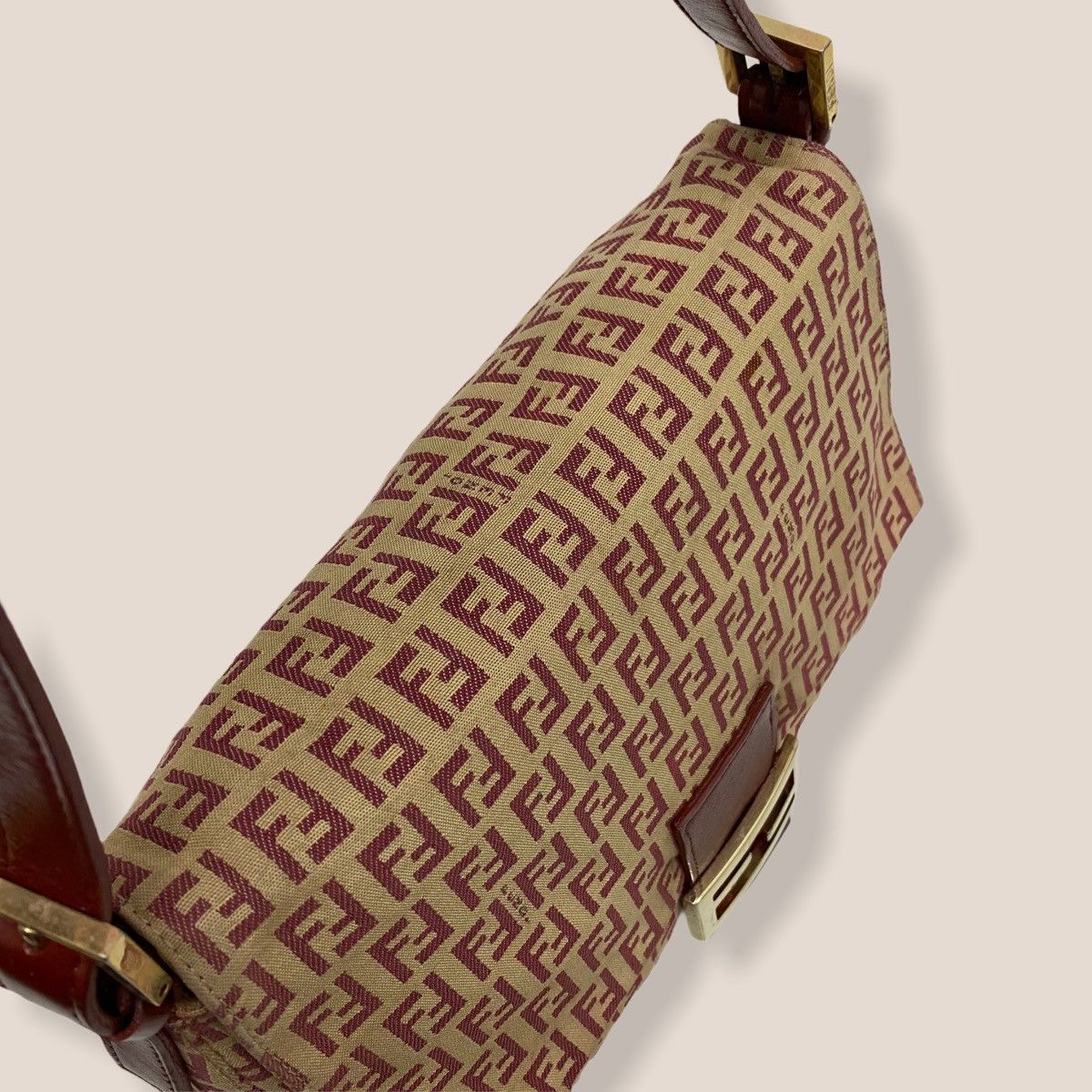 Fendi AUTHENTIC FENDI MAMMA ZUCCHINO BAGUETTE SHOULDER HANDBAG Size ONE SIZE - 10 Thumbnail