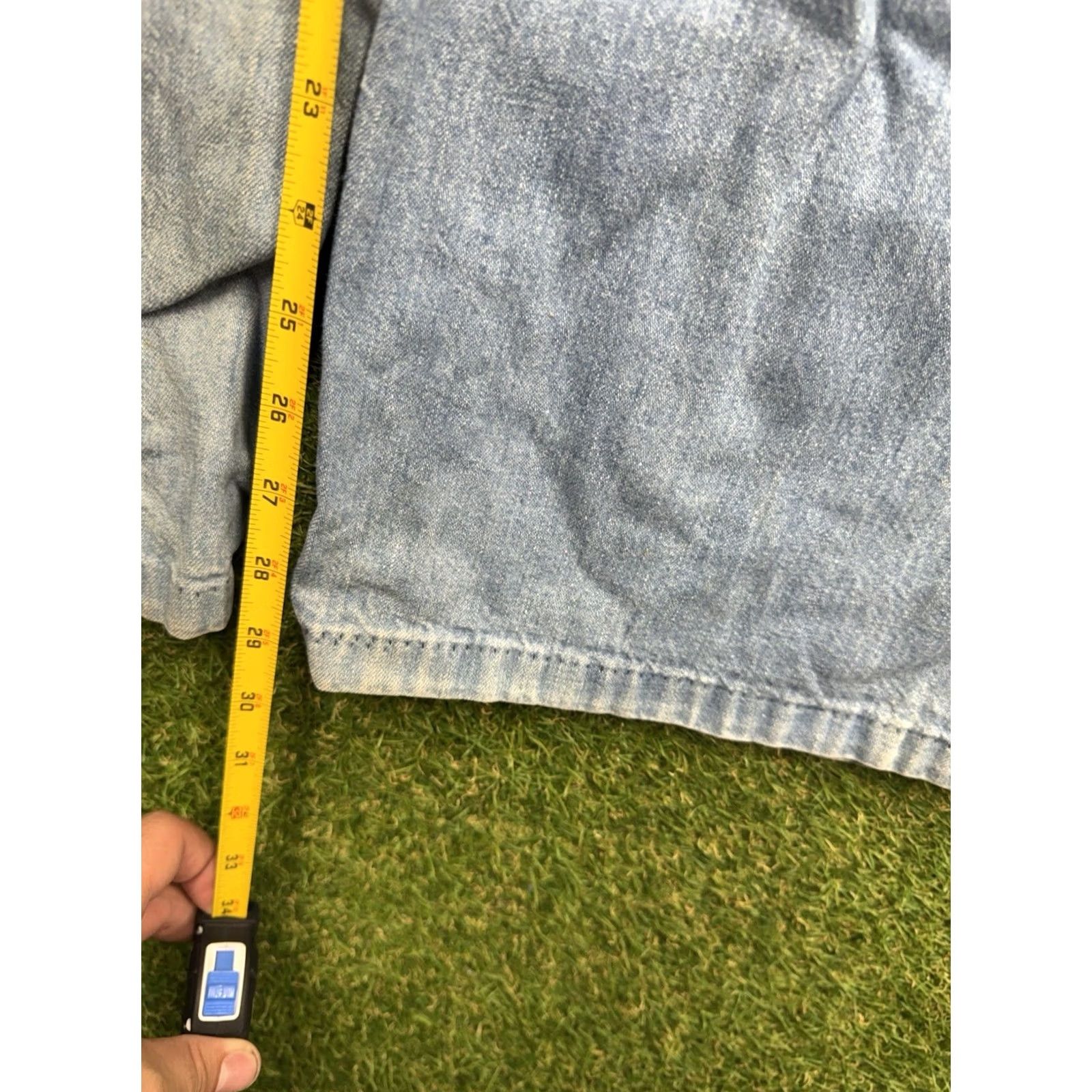 Vintage VINTAGE 1970s Jeans Bell Bottom Rumble Seats Double Zipper Hippie Womens 2 Blue Denim 30in Inseam Size 42" / US 20 - 5 Thumbnail