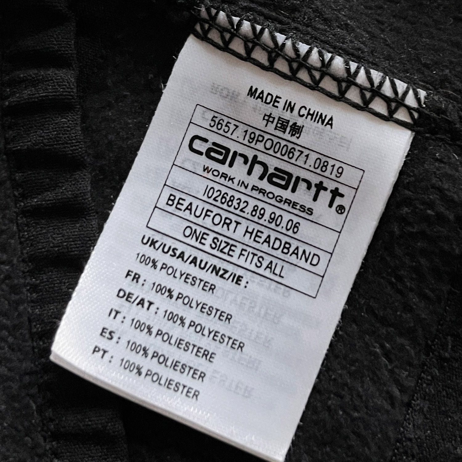 Carhartt Wip Beaufort Headband black / reflective Size ONE SIZE - 4 Thumbnail