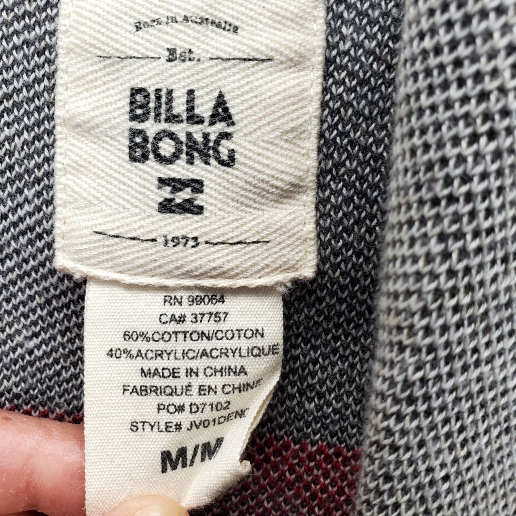 Billabong Billabong Womens Hooded Poncho Cardigan Aztec Multicolor Open Front M XS? Size M / US 6-8 / IT 42-44 - 5 Thumbnail