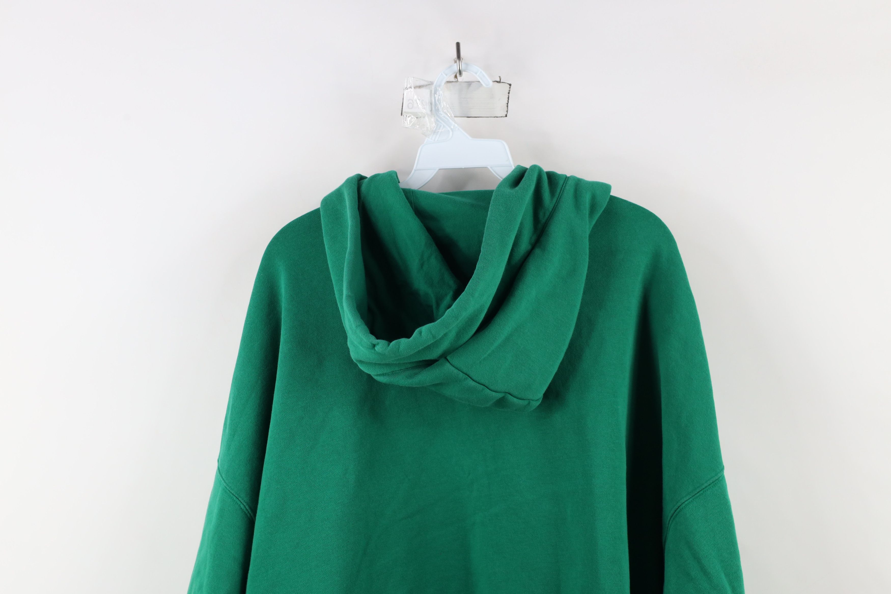 Nike × Vintage Vintage Nike Center Swoosh Cropped Oversized Hoodie Green Size XL / US 12-14 / IT 48-50 - 12 Thumbnail