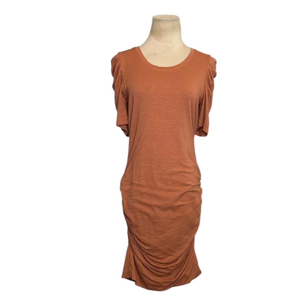 Sundry Sundry Brown Puff Short Sleeves Ruched Mini Dress Size 2 Size XS / US 0-2 / IT 36-38 - 1 Thumbnail