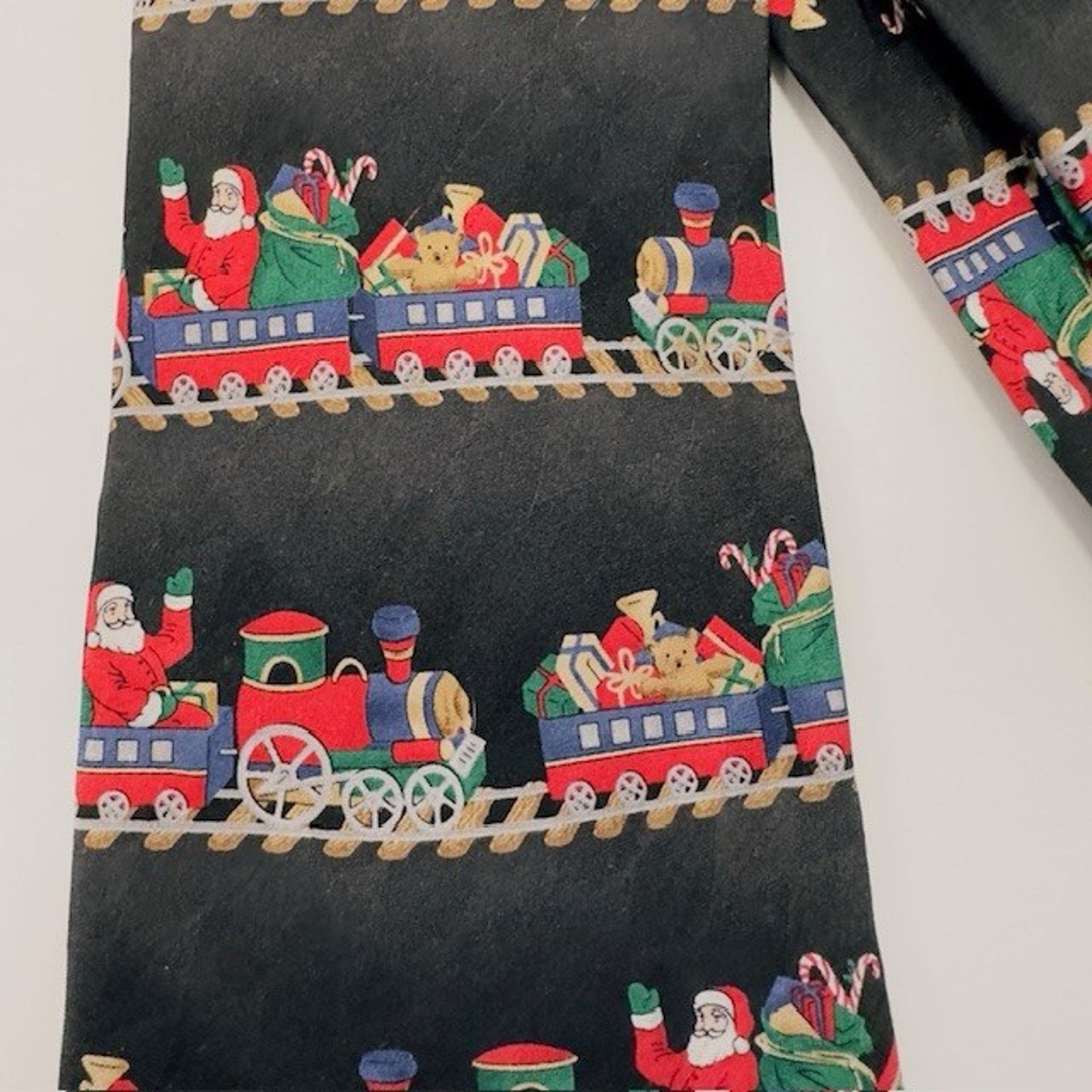 Other Hallmark Holiday Traditions Tie Santa Toy Train Black/Red Size ONE SIZE - 7 Thumbnail