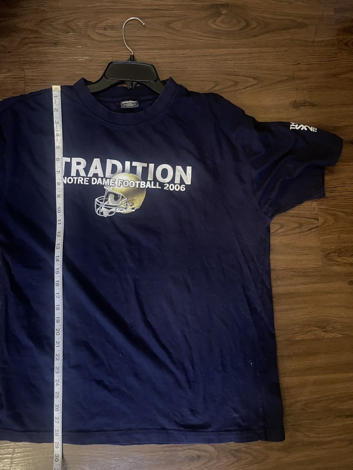 Pro Edge × Vintage VINTAGE Notre Dame Shirt Adult XL Blue NCAA Football Size US XL / EU 56 / 4 - 7 Thumbnail