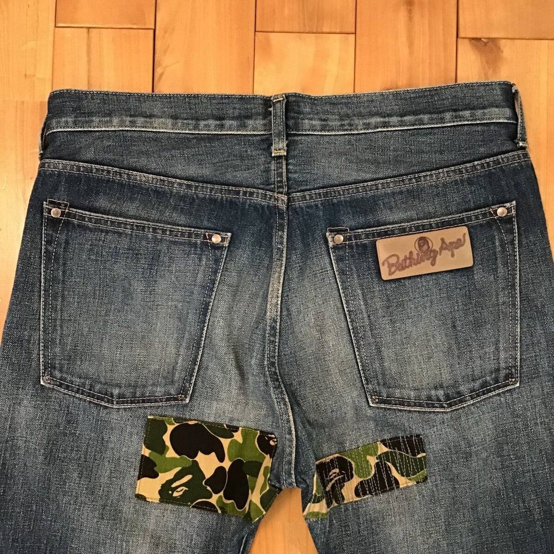 Bape BAPE ABC camo College logo DAMAGE DENIM PANTS APE ★size M Size US 32 / EU 48 - 4 Thumbnail
