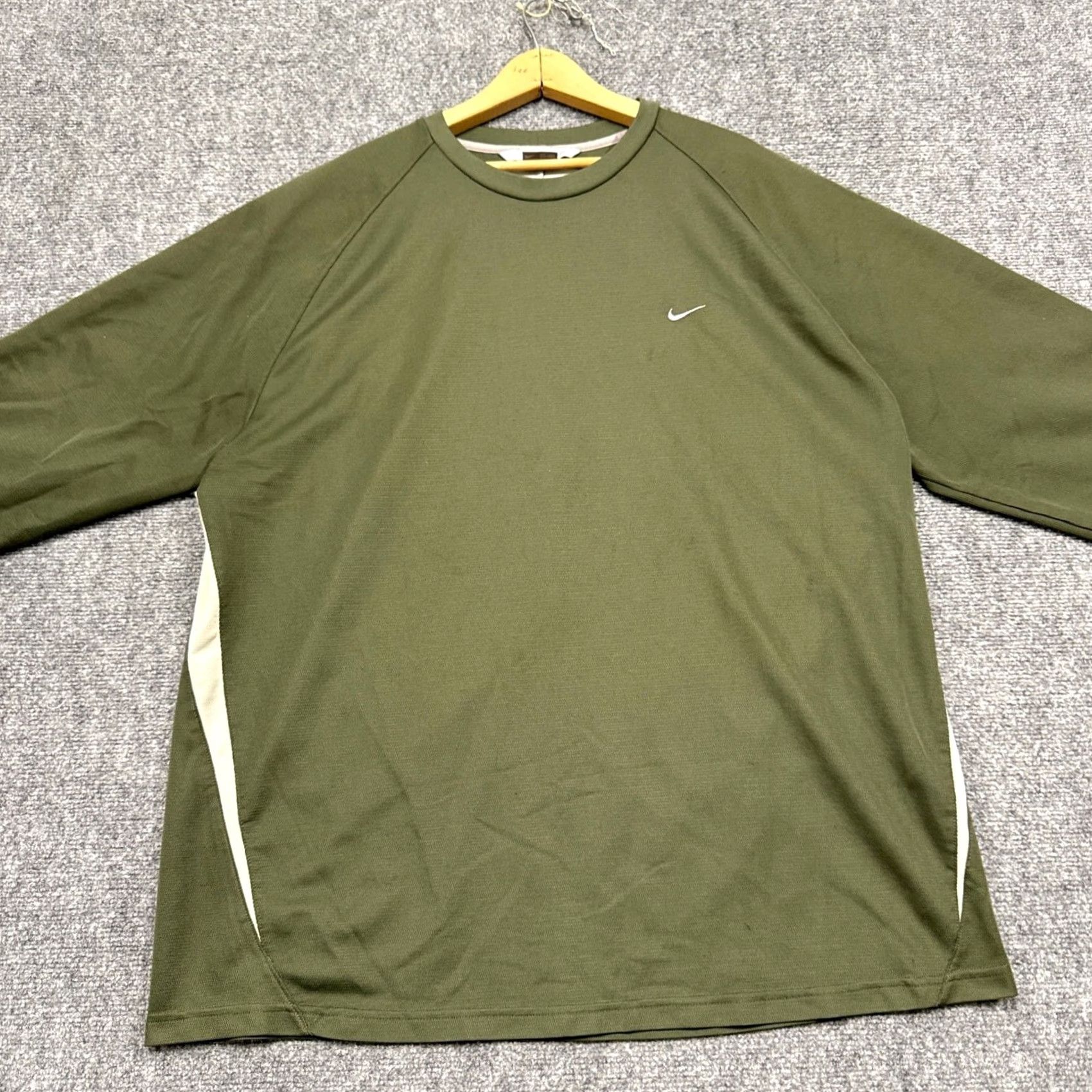 Nike Nike Long-sleeve T-shirt Sweatshirt Mens XXL Green Y2K Athletic Pullover Sportswear Lightweight T Size US XXL / EU 58 / 5 - 6 Thumbnail