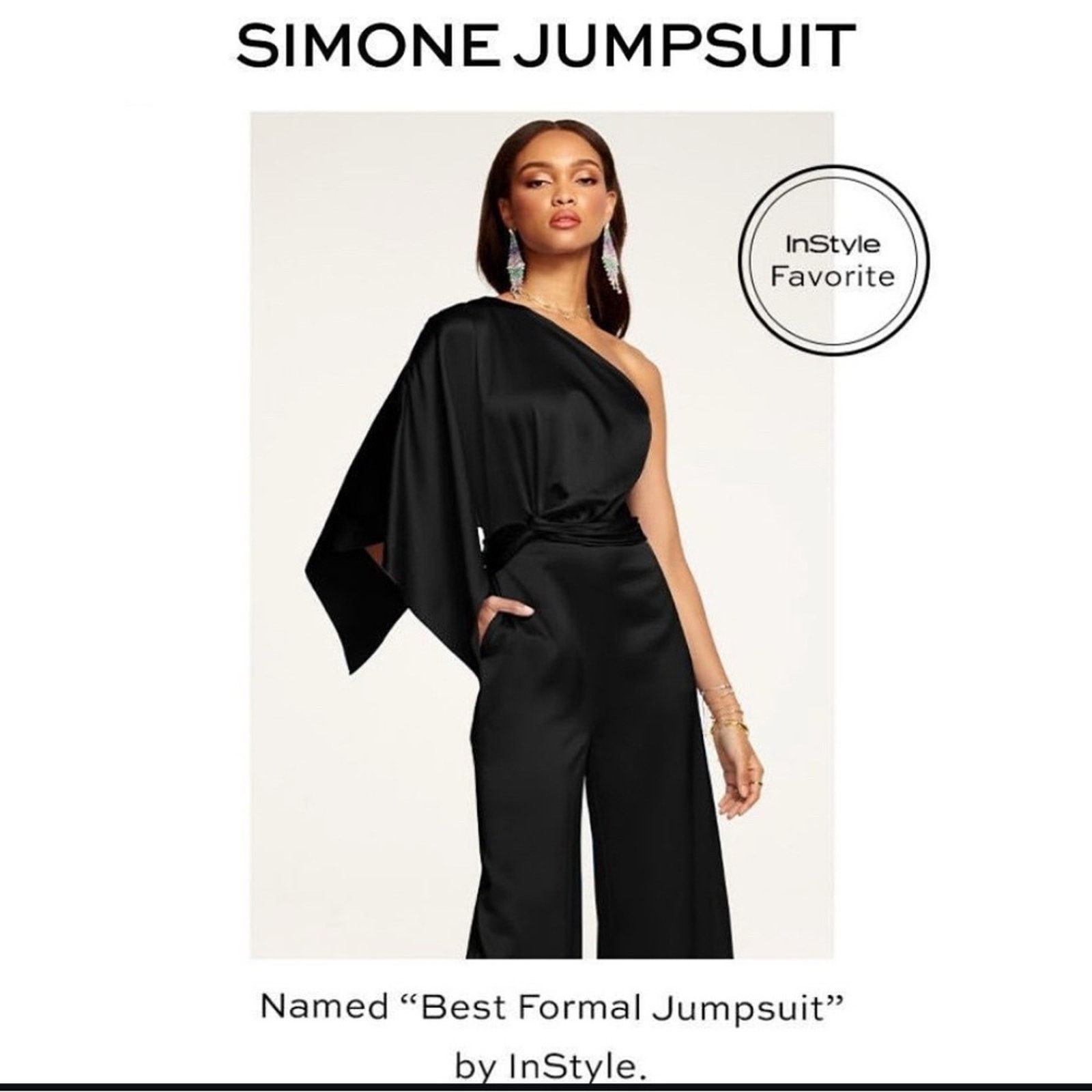 Ramy Brook NWT Ramy Brook $595 Simone One-Shoulder Jumpsuit Size 4 Size 27" / US 4 / IT 40 - 2 Thumbnail