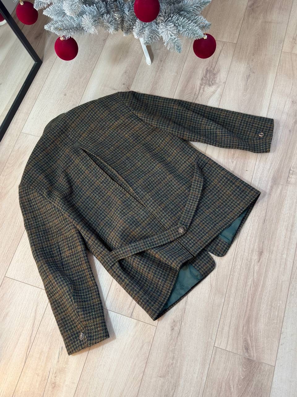 Harris Tweed Julius Lang x Harris Tweed Jacket Blazer Wool Houndstooth Size 46R - 4 Thumbnail