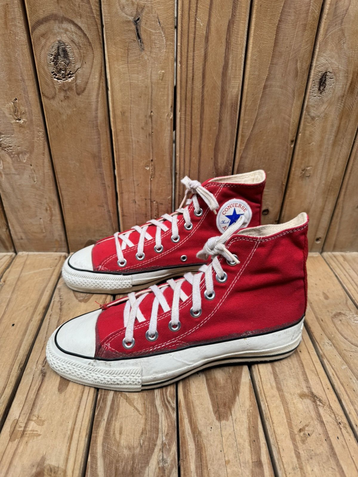 Converse VTG converse all star Hi Top canvas sneakers made in USA Size US 5 / EU 37 - 11 Thumbnail