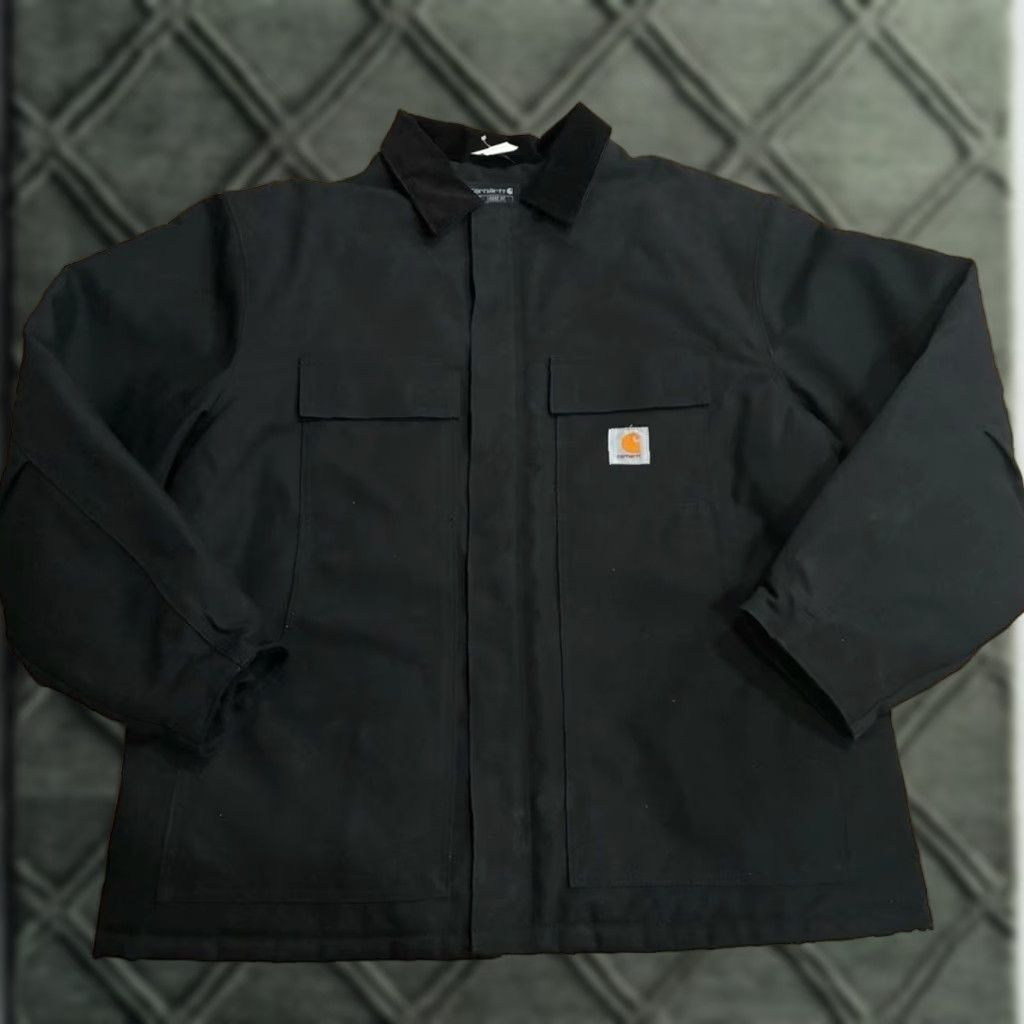 Carhartt NWT Carhartt Men’s Firm Duck Traditional Coat Loose Fit Black XL Jacket Men Overcoat Cotton Size US XL / EU 56 / 4 - 1 Thumbnail