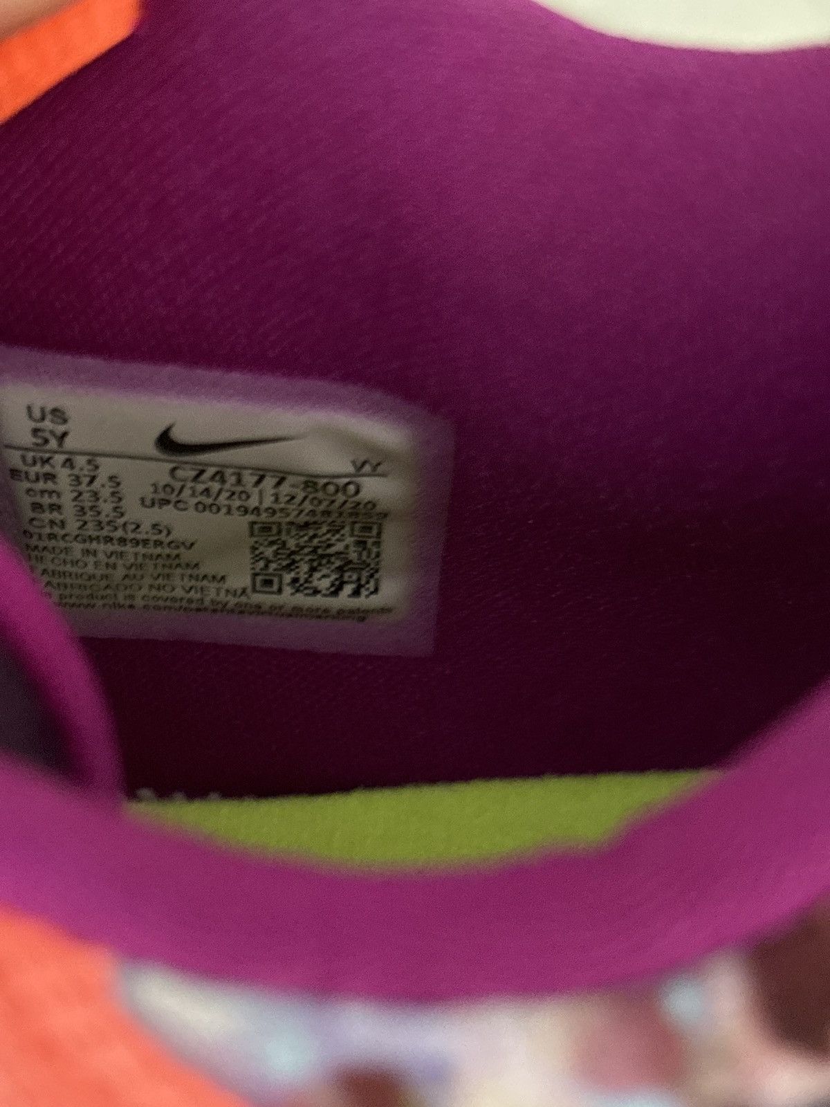 Nike Nike Zoom Freak 2 SE Bright Mango GS 5Y New No Box Size US 5 / EU 37 - 7 Thumbnail
