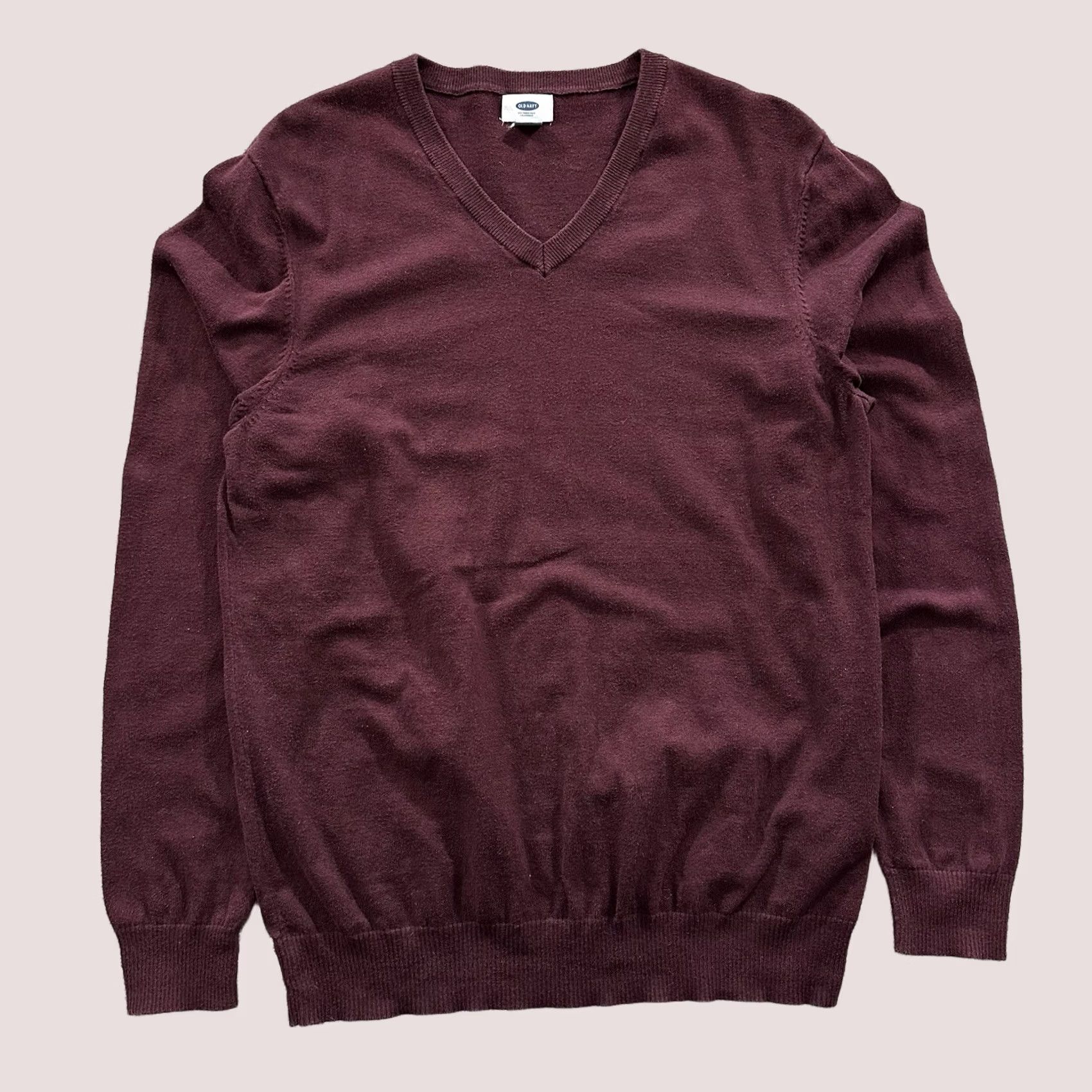 Old Navy VINTAGE Old Navy Sweater Mens L Old Navy Sweater Shirt Mens L Burgundy Red Cotton Knit Crew Neck Long Sleeve Casual 2-Pack Size US L / EU 52-54 / 3 - 1 Thumbnail