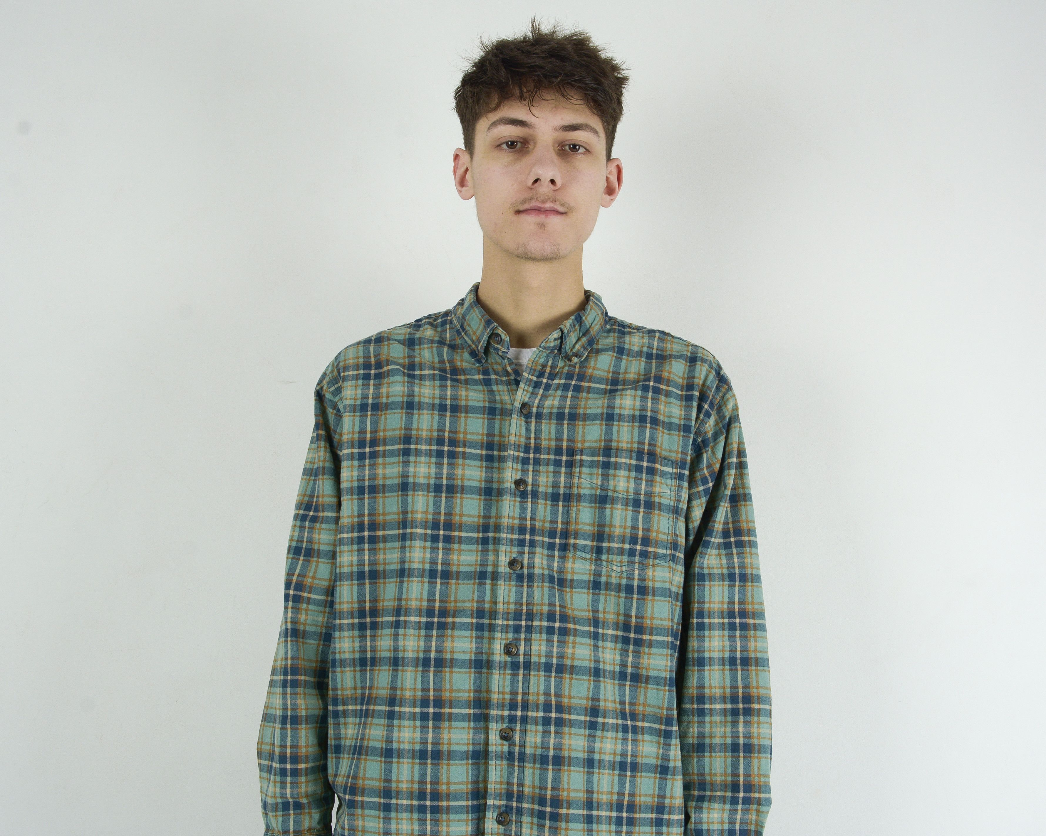 SCHMIDT × Vintage SCHMIDT Workwear L Men's Casual Shirt, Plaid Cotton Check Size US L / EU 52-54 / 3 - 5 Thumbnail
