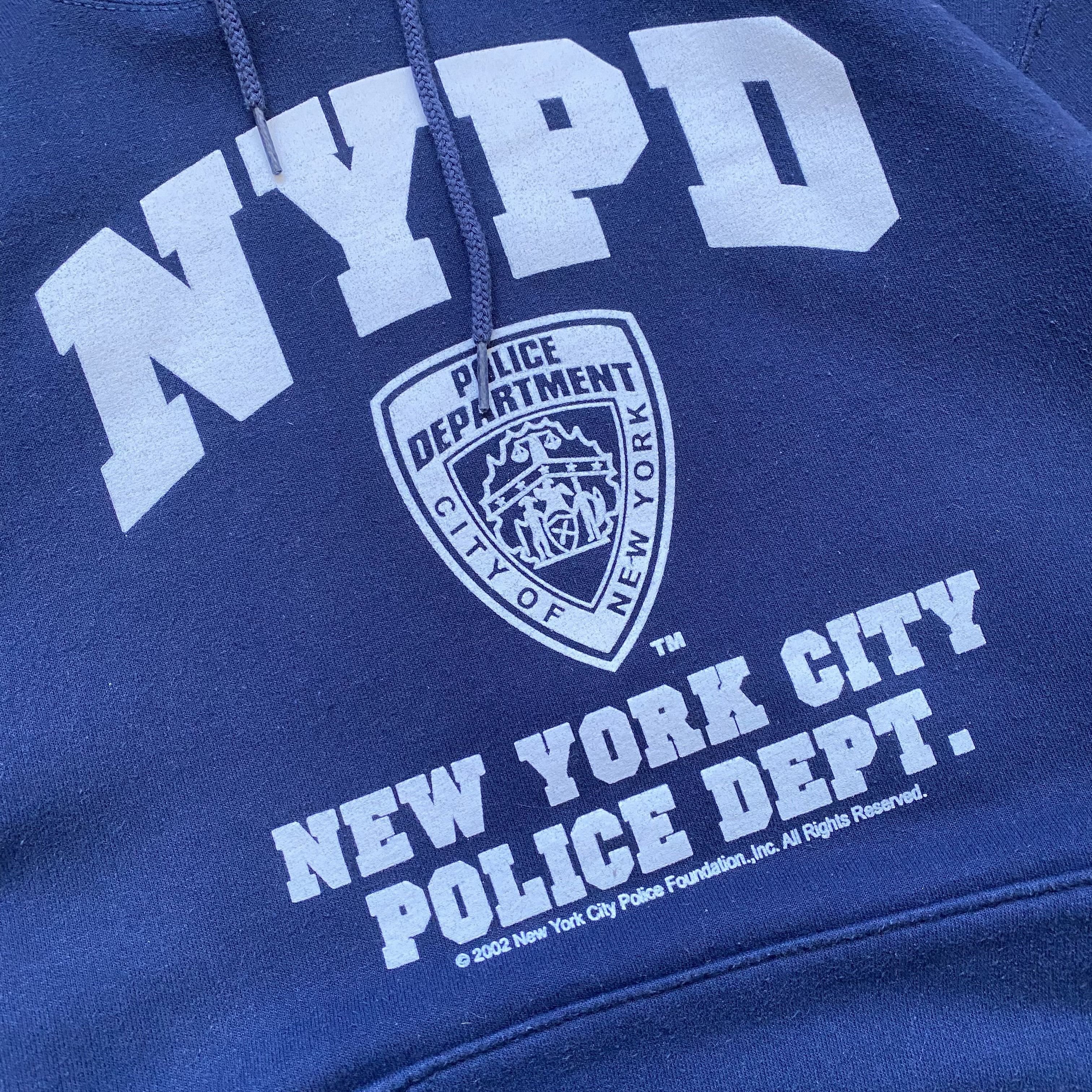 Hanes 🚔 Vintage 90s NYPD hoodie USA New York police official merh Size US M / EU 48-50 / 2 - 4 Thumbnail
