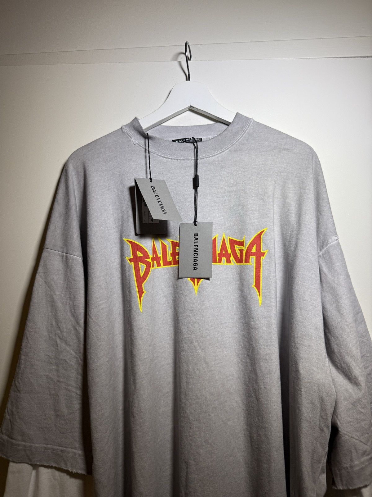 Balenciaga Balenciaga Metal Vintage Oversized T-Shirt Size US L / EU 52-54 / 3 - 5 Thumbnail