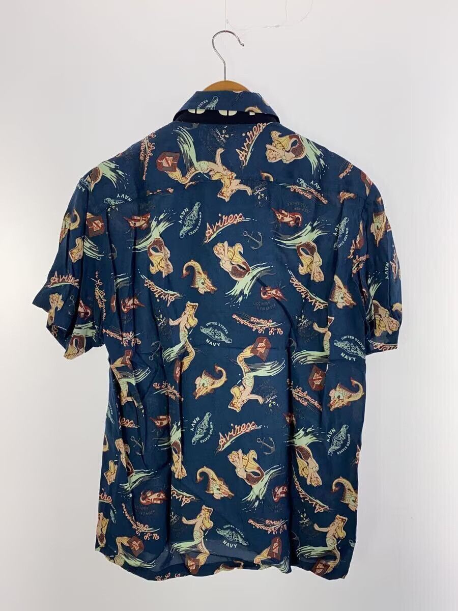 Avirex Avirex Mermaid Aloha Shirt Monogram Rayon SS Shirt Navy Size US M / EU 48-50 / 2 - 2 Thumbnail