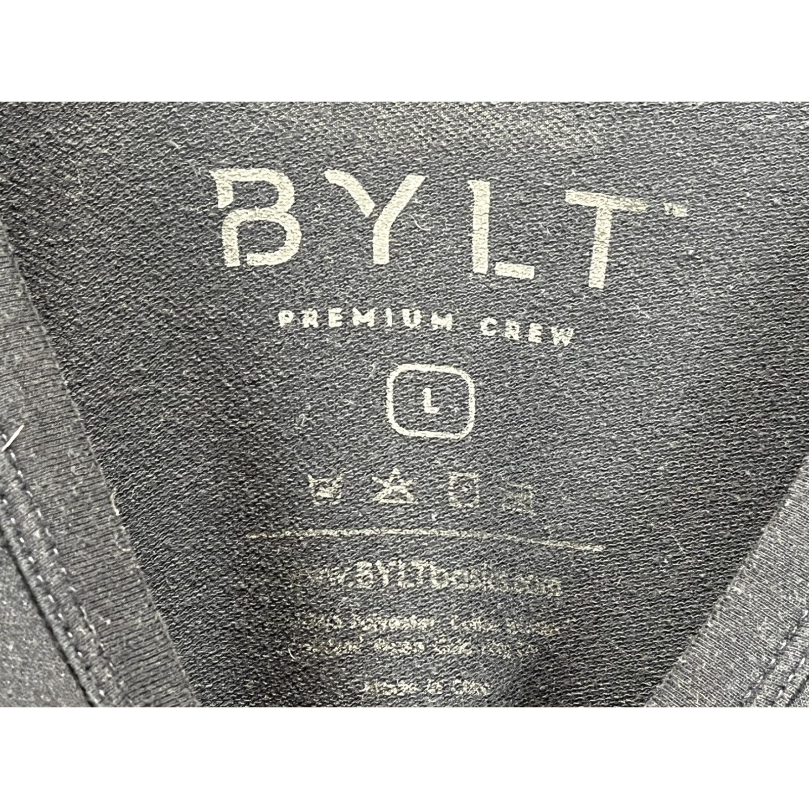 Vintage BYLT T-Shirt Crew Neck Men L Dark Navy Short Sleeve Cotton Blend Solid Basic Staple Capsule Size US L / EU 52-54 / 3 - 4 Thumbnail