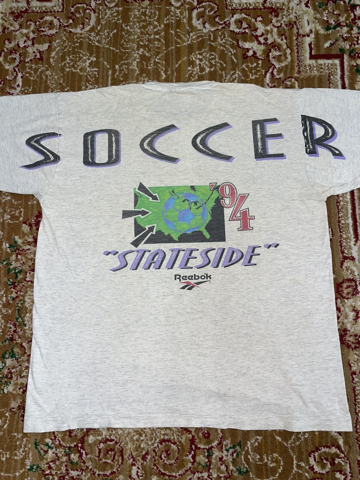 Reebok Vintage soccer Non stop 1994 Spell-out backhit Size US XL / EU 56 / 4 - 5 Thumbnail