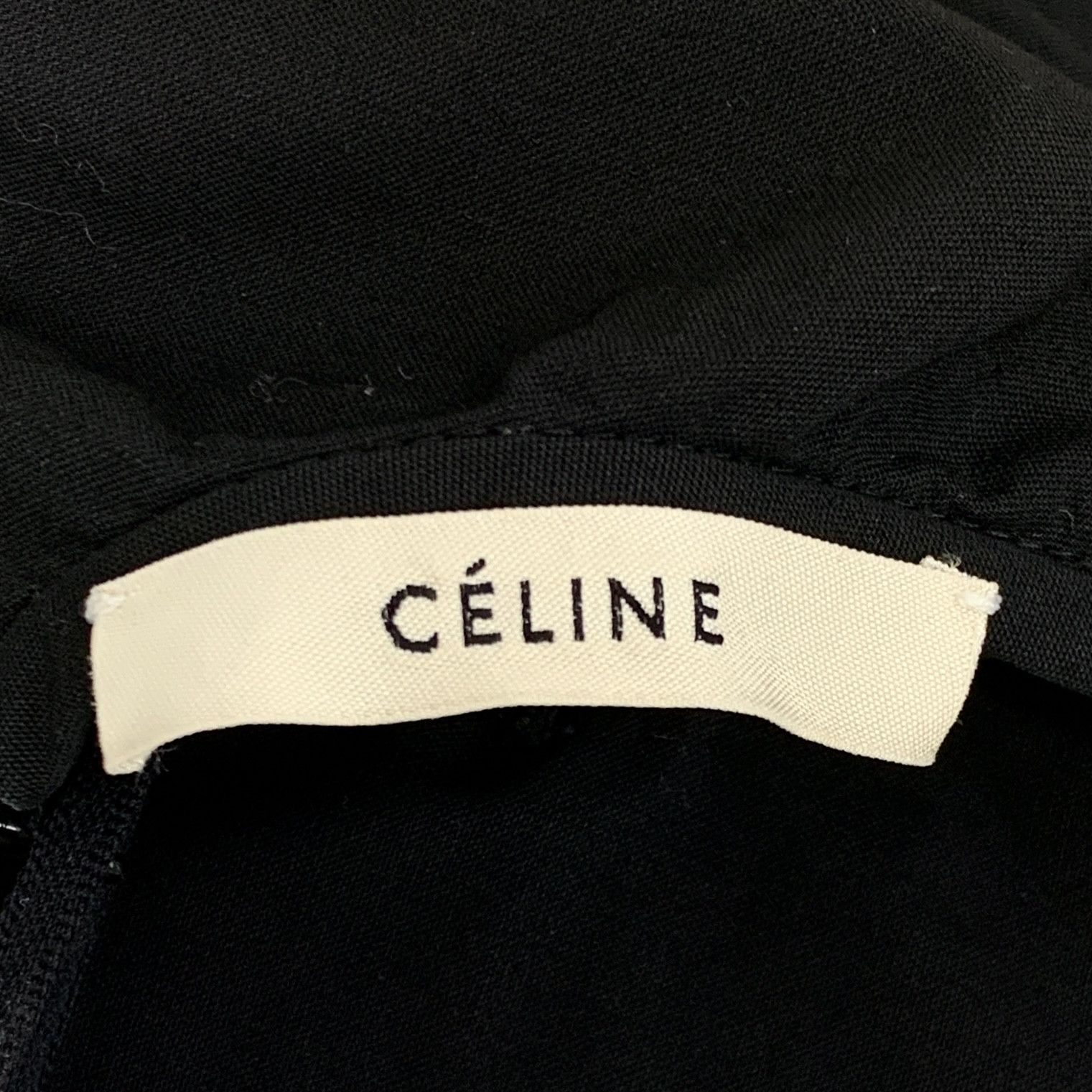 Celine Celine Puff Sleeve V-Neck Top Black (36) Size XS / US 0-2 / IT 36-38 - 5 Thumbnail