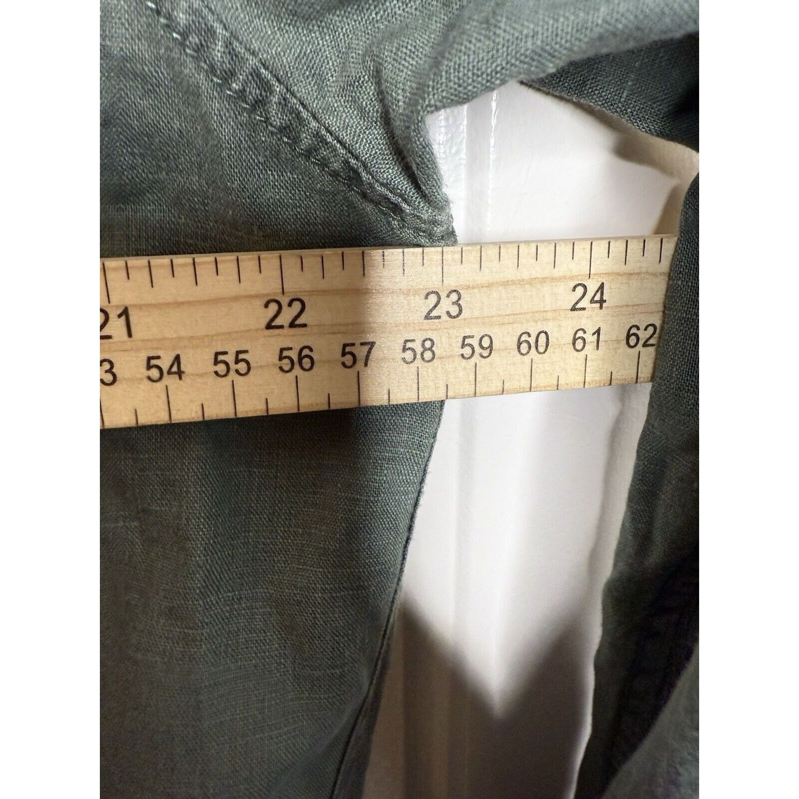 Old Navy OLD NAVY Linen Blend Button Down Shirt Mens Large Green Polo Size US L / EU 52-54 / 3 - 4 Thumbnail