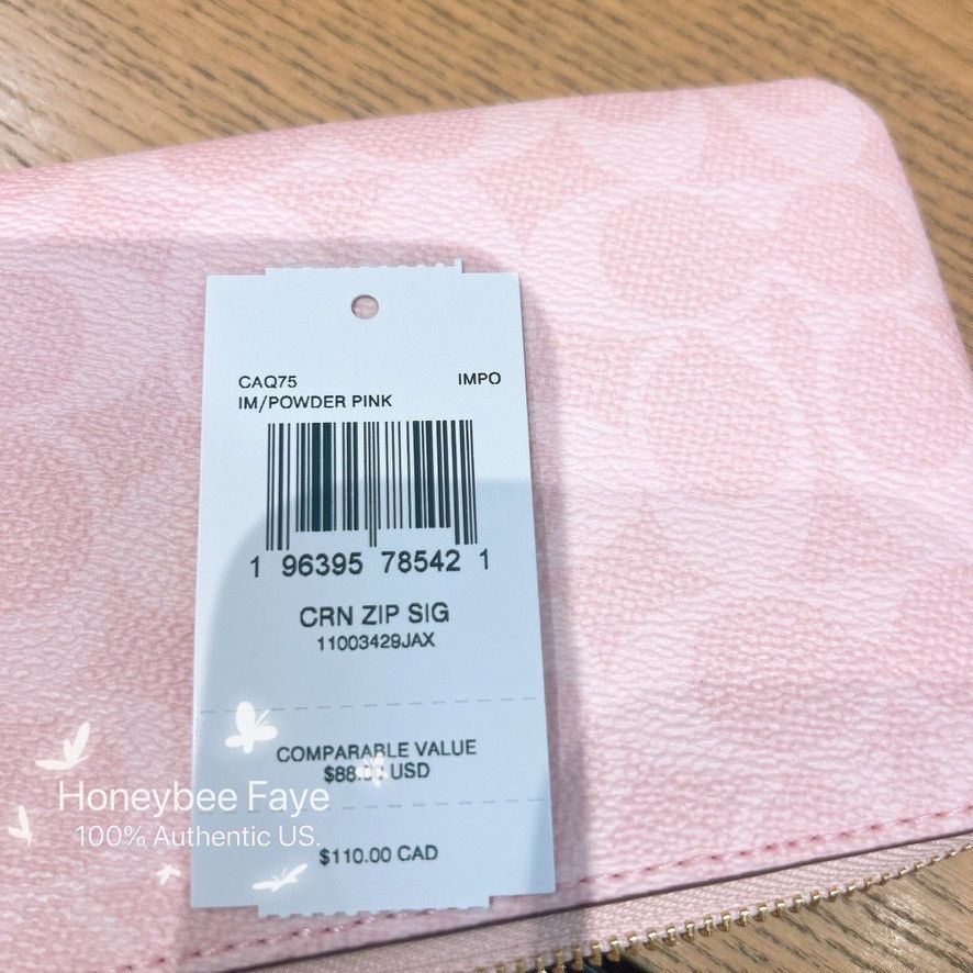 Coach Corner Zip Wristlet In Signature Canvas CAQ75 Size ONE SIZE - 4 Thumbnail