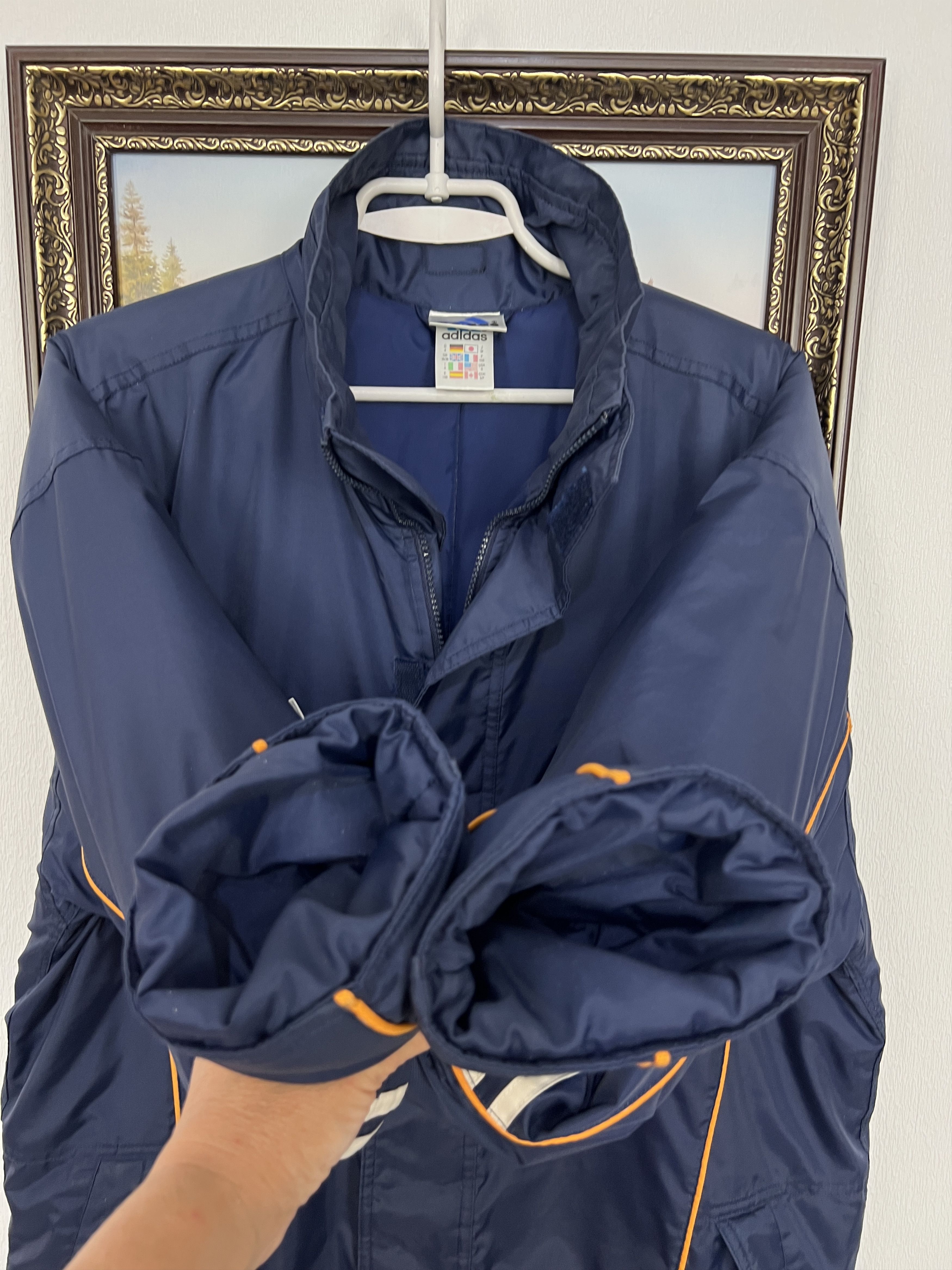 Adidas Vintage 90's Adidas Real Madrid Football Blue Bomber Jacket Size US S / EU 44-46 / 1 - 8 Thumbnail