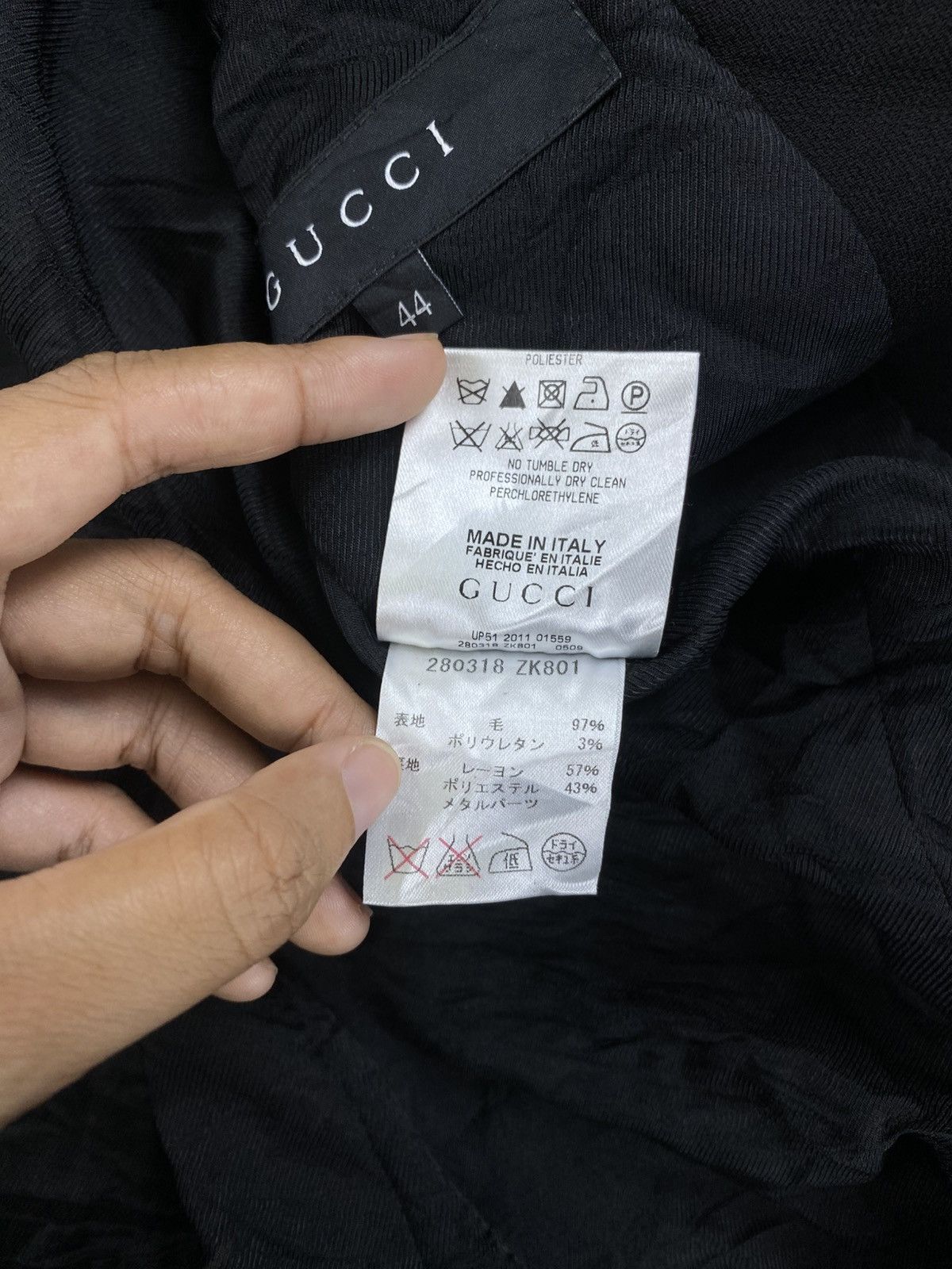 Gucci 🔥STEALS Gucci Italy Single Button Wool Blazer Jacket Size S / US 4 / IT 40 - 12 Thumbnail