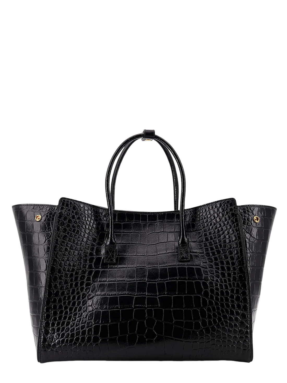 Balenciaga Balenciaga Hampton Small Black Embossed Top Handle Bag Size ONE SIZE - 2 Thumbnail