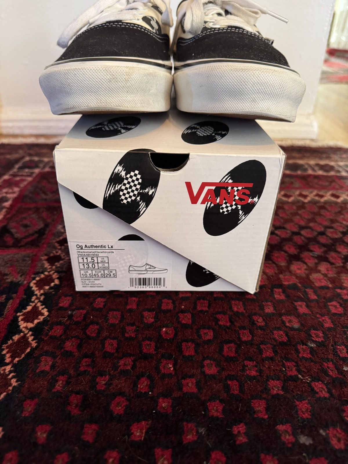 Vans × Wacko Maria OG Authentic Lx sneakers in Classic White Records. Size US 11.5 / EU 44-45 - 5 Thumbnail