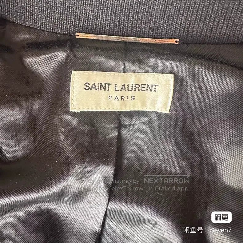 Saint Laurent Paris Saint Laurent Paris Black Wool Patchwork Leather Baseball Size US M / EU 48-50 / 2 - 5 Thumbnail