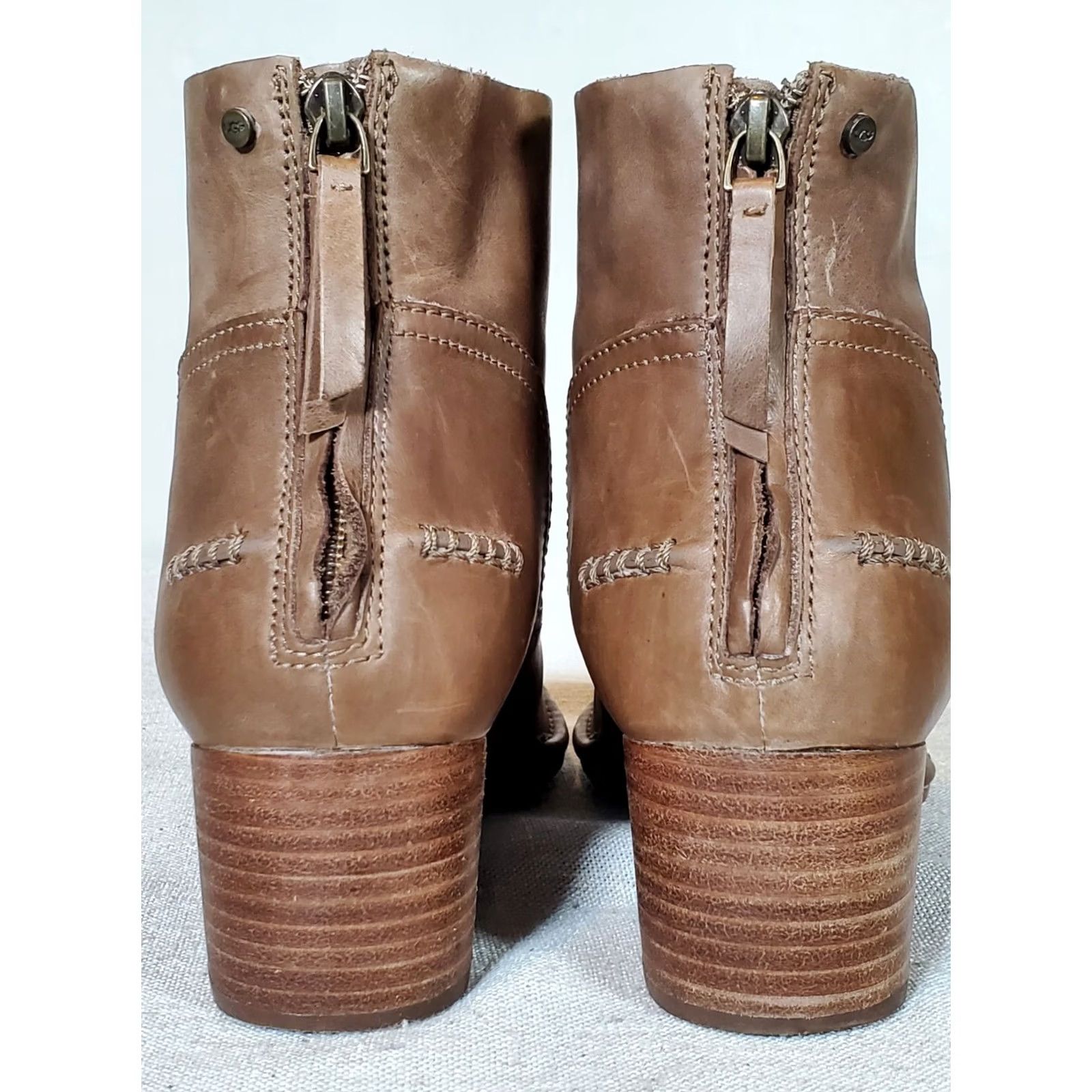 Ugg UGG Bandara Brown Leather Back Zip Ankle Boots Womens Size 9 EU Size US 9 / IT 39 - 5 Thumbnail