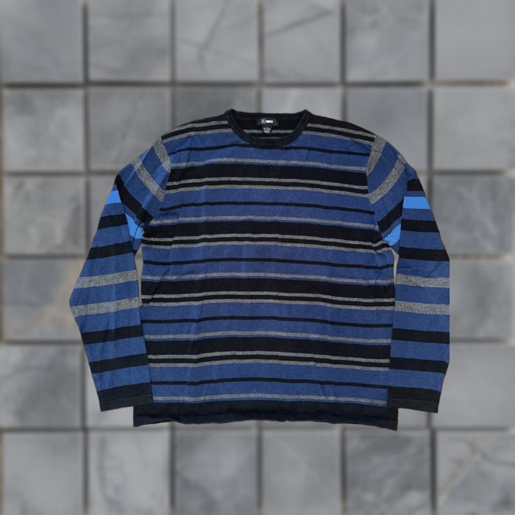 Vintage A. Cooper Striped Lightweight Sweater Men L Blue Pullover Size US L / EU 52-54 / 3 - 1 Thumbnail