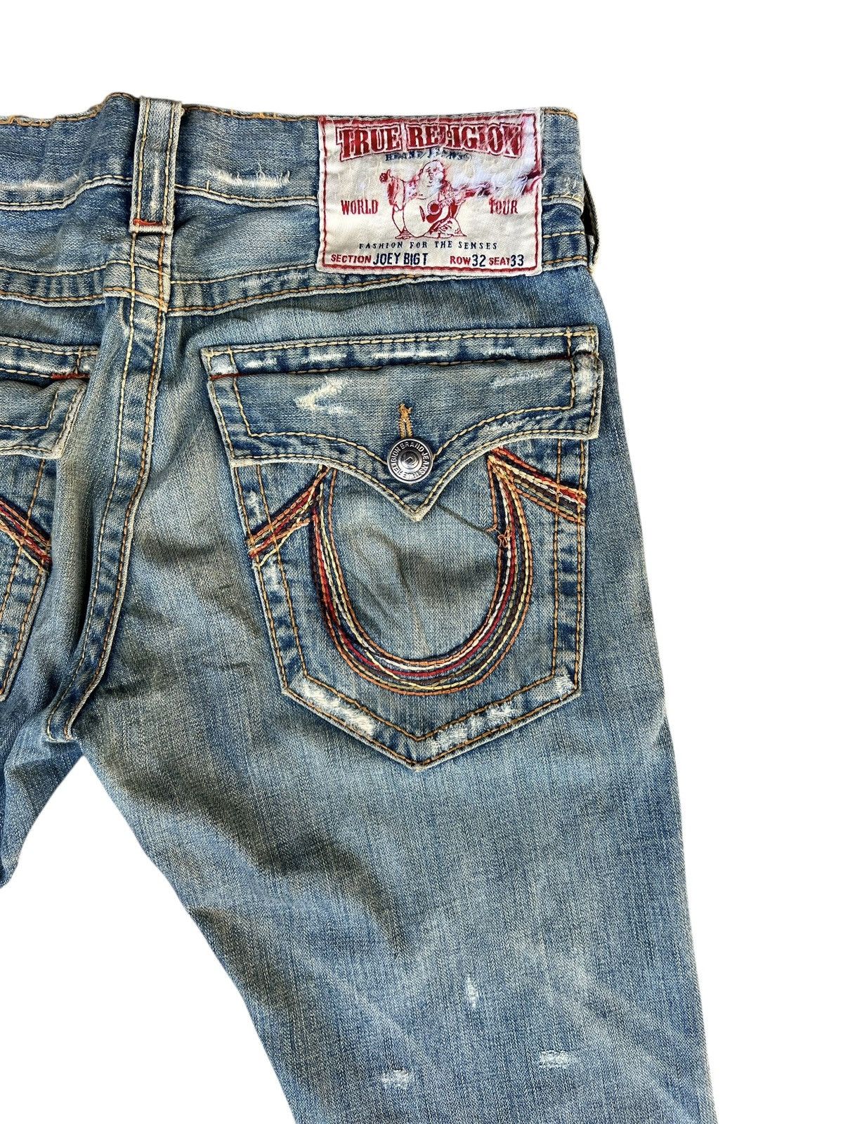 True Religion 2000s True Religion Joey Big T Dirty Mud Denim Flare Jeans Size US 33 - 18 Thumbnail