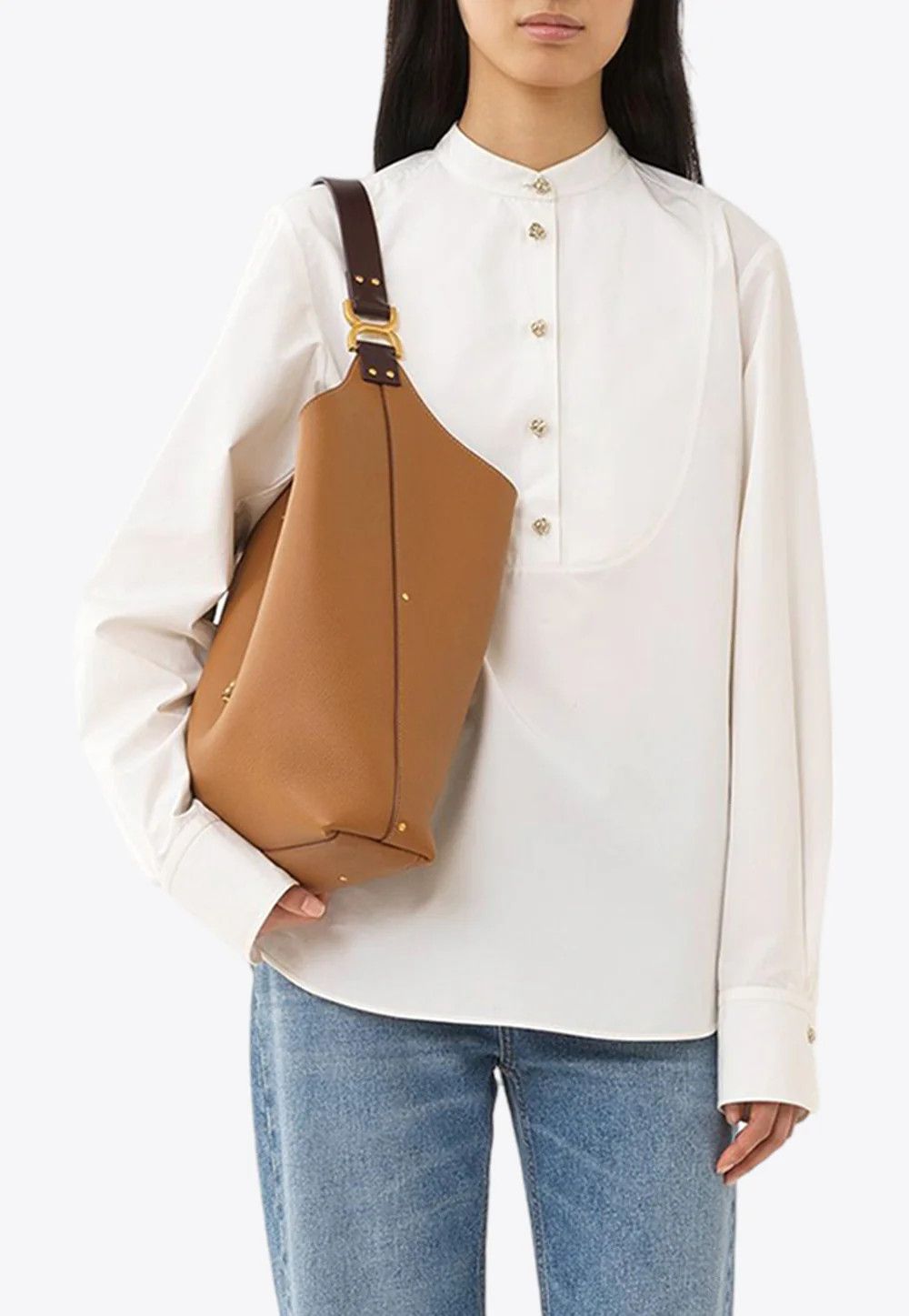 Chloe o1loc1c0425 CHC24 Shirt in Iconic Milk Size XL / US 12-14 / IT 48-50 - 3 Thumbnail