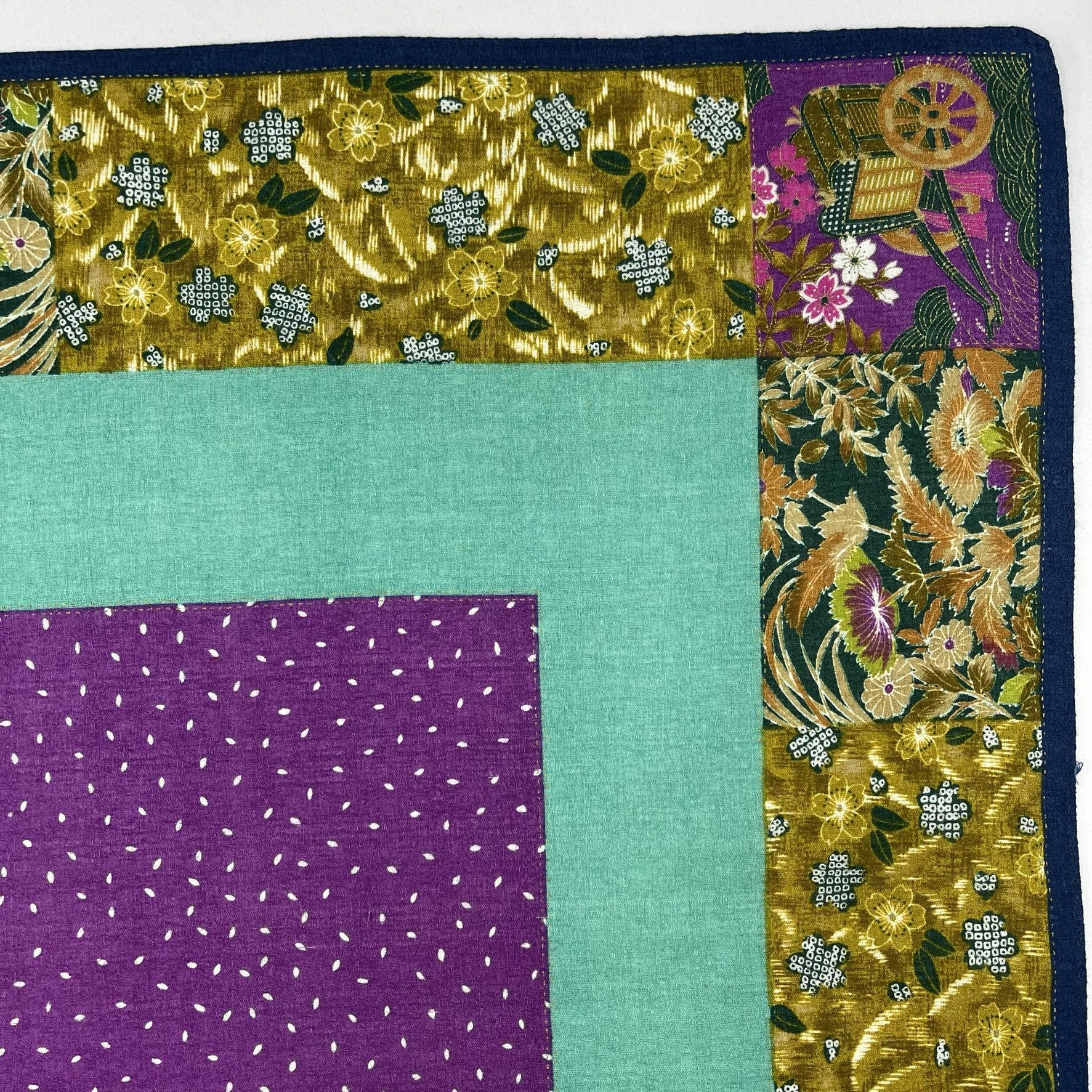 Japanese Brand Vintage Japanese Furoshiki Wrap Handkerchief - 5029 Size ONE SIZE - 6 Thumbnail