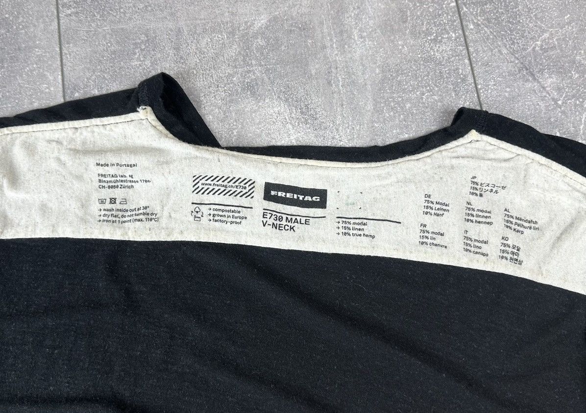 Freitag Freitag E730 Male V-Neck Black T-Shirt Size US L / EU 52-54 / 3 - 10 Thumbnail