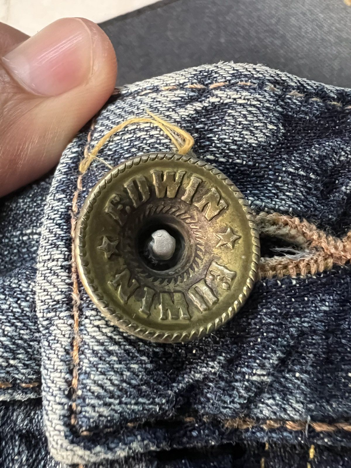 Edwin × Japanese Brand × Vintage EDWIN EXCLUSIVE VINTAGE BUFFALO HEAD DISTRESS JEANS Size US 29 - 13 Thumbnail