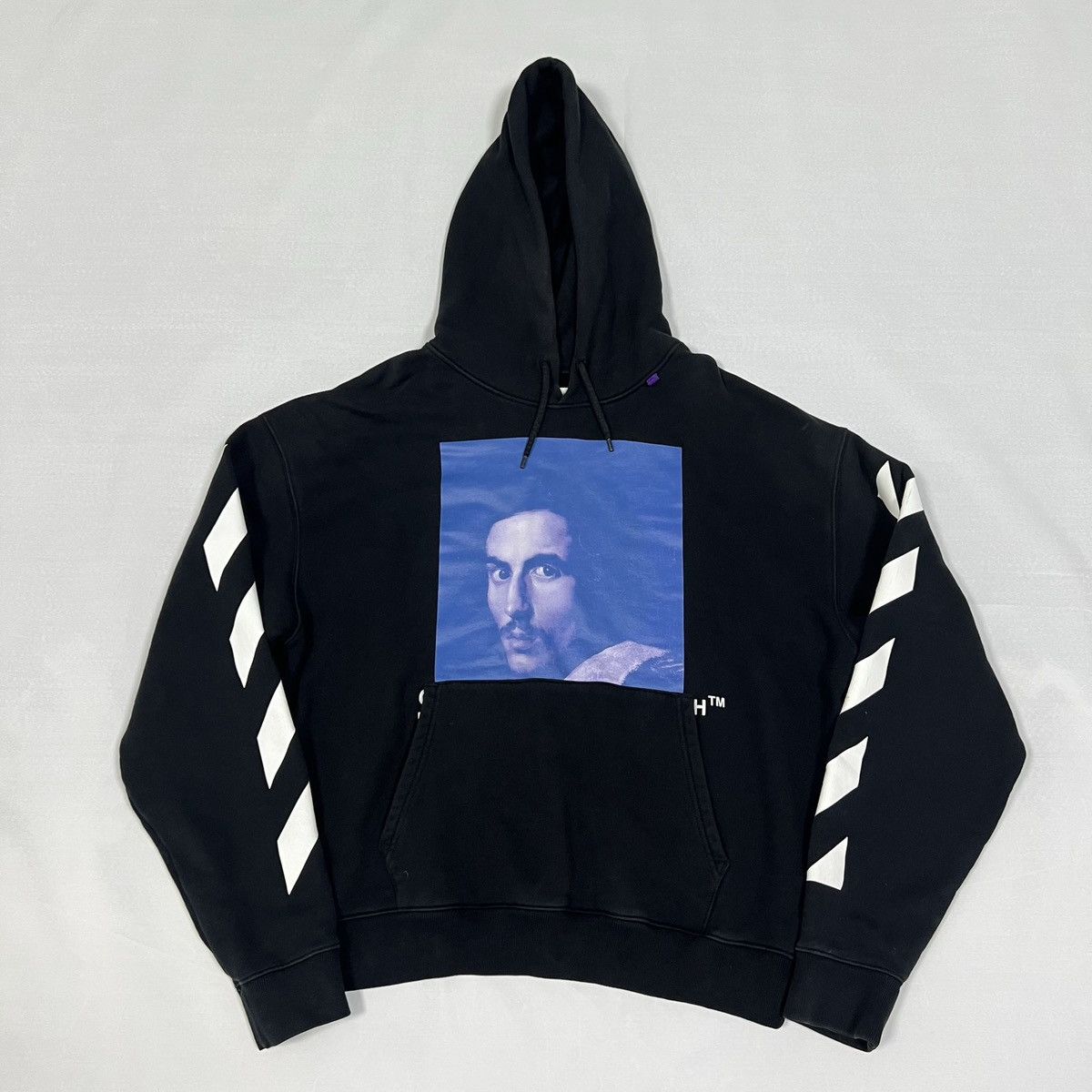 image of Off White Off-White Ss21 Bernini Hoodie in Black, Men's (Size Large)