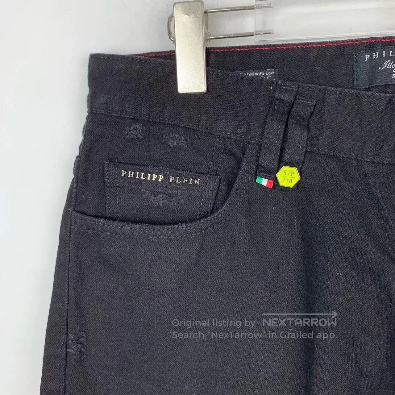 Philipp Plein Philipp Plein Black Paint Cotton Straight Jeans. Size US 32 / EU 48 - 3 Thumbnail