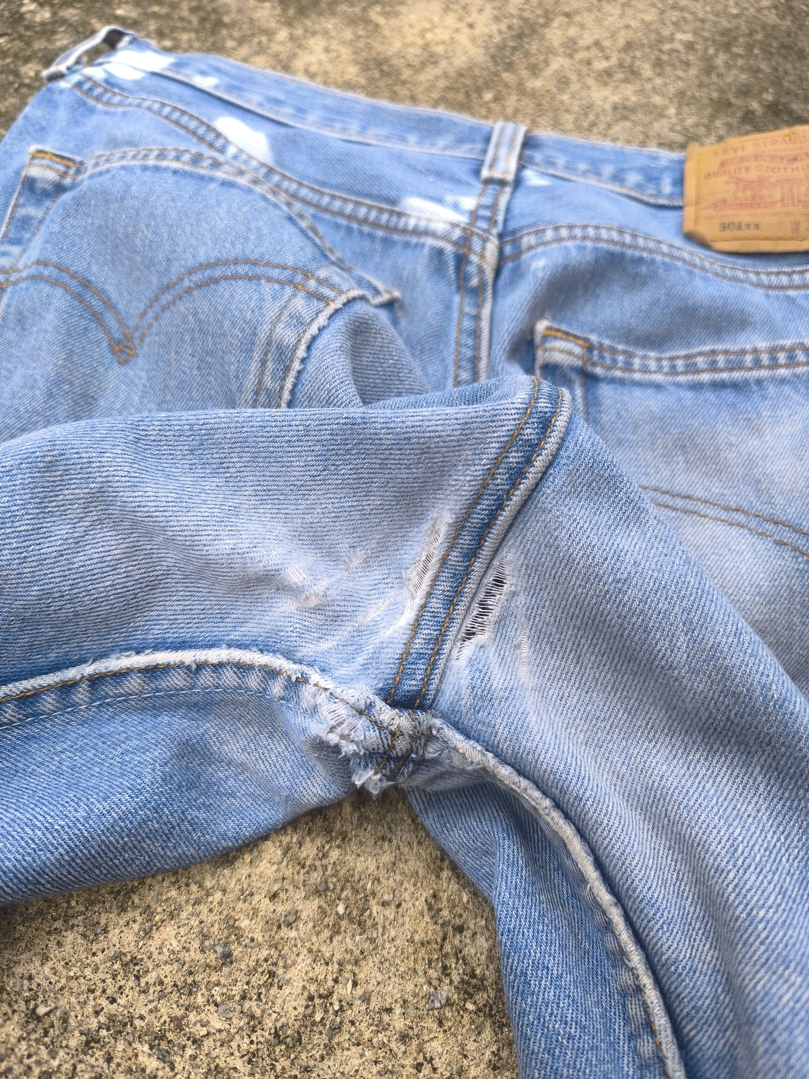 Levi's × Vintage 90s VINTAGE Levis 501 made in USA Size US 31 - 12 Thumbnail