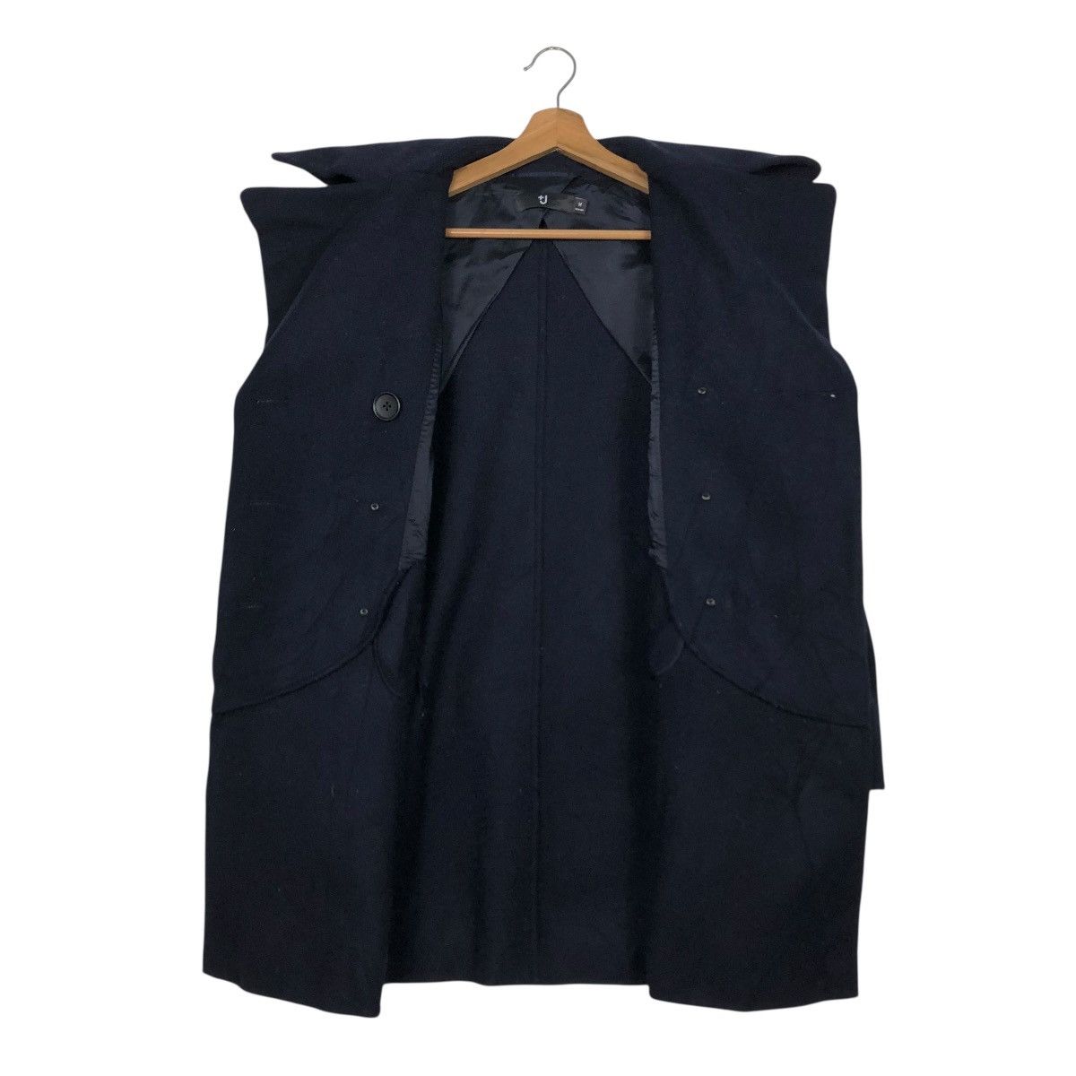 Jil Sander 🔥RICH BLACK WOOL LONG JACKET JILL SANDER J+ DOUBLE COLLAR Size US M / EU 48-50 / 2 - 15 Thumbnail