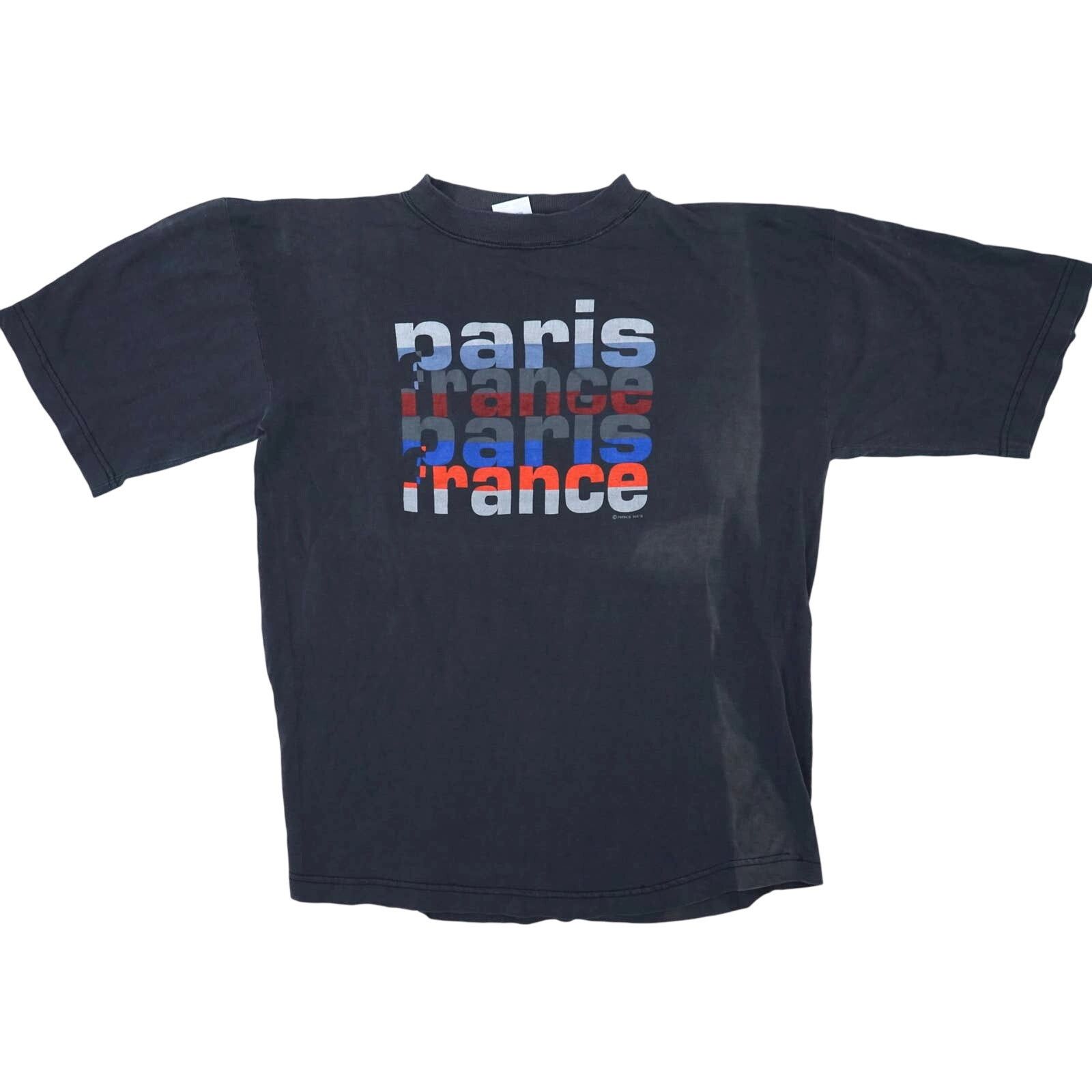 Vintage Vintage 90s Le Royal Paris France Short Sleeve Shirt Medium Size M / US 6-8 / IT 42-44 - 1 Thumbnail