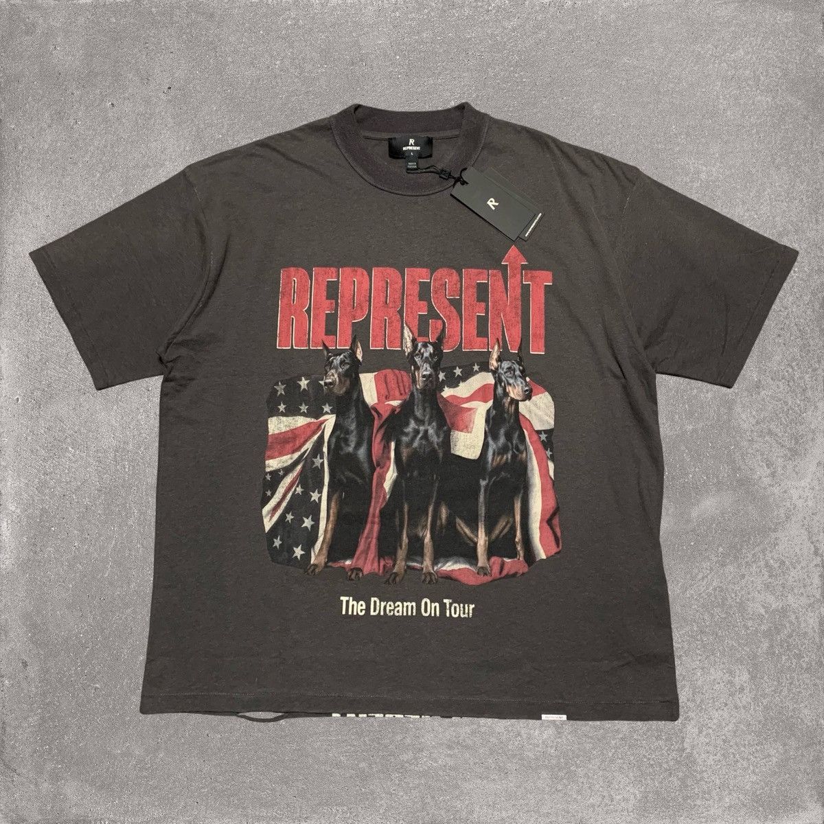 Represent Clo. Represent Large Dream On Tour Sun Fade Grey Tee Size US L / EU 52-54 / 3 - 1 Thumbnail