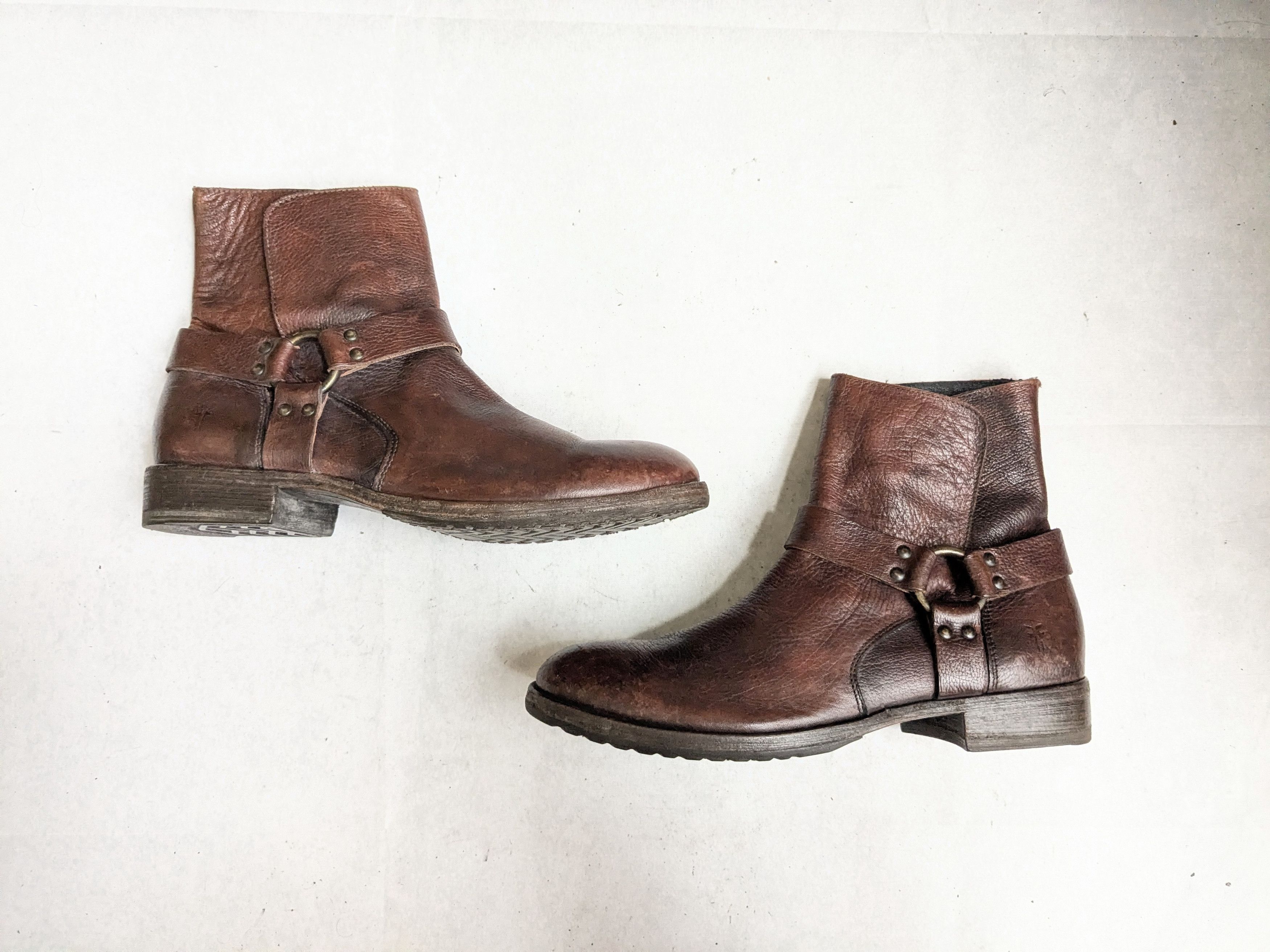 Frye Frye Harness Boots 9 D Brown Leather Buckle Size US 9 / EU 42 - 1 Thumbnail