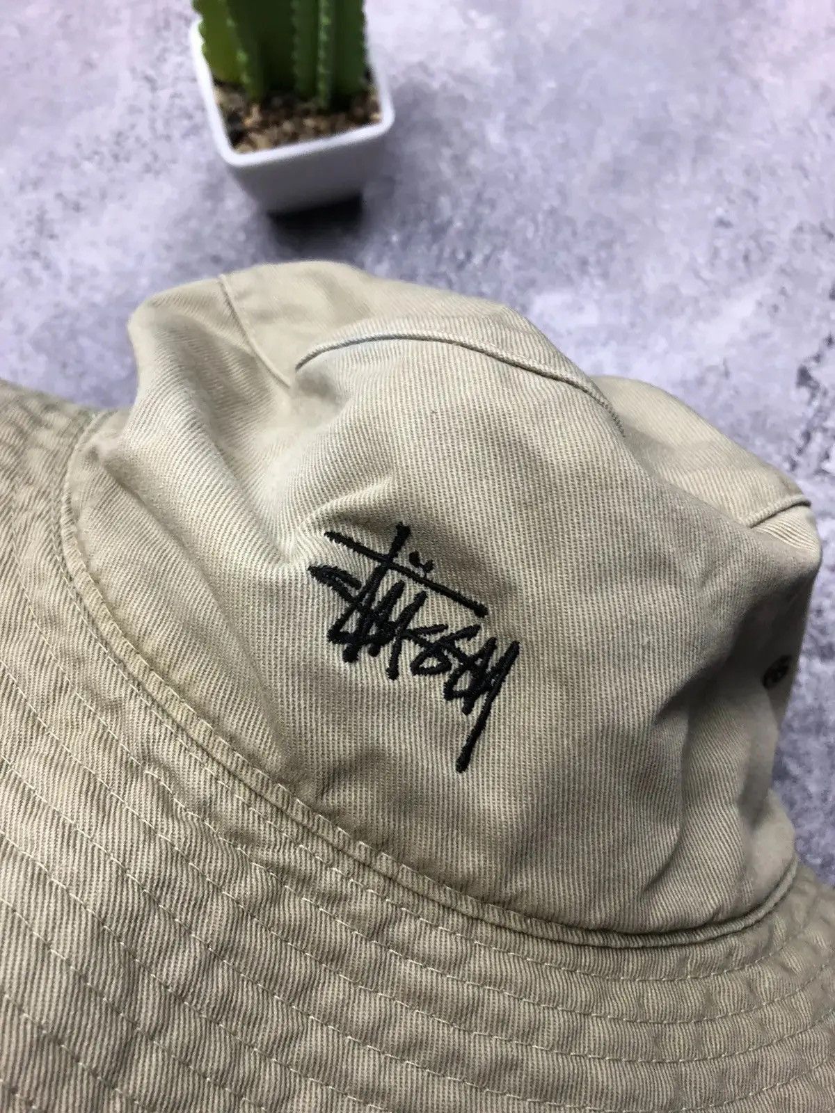Stussy STUSSY Vintage Big Logo Streetwear Panama Hat Dad Hype Rare Size ONE SIZE - 2 Thumbnail