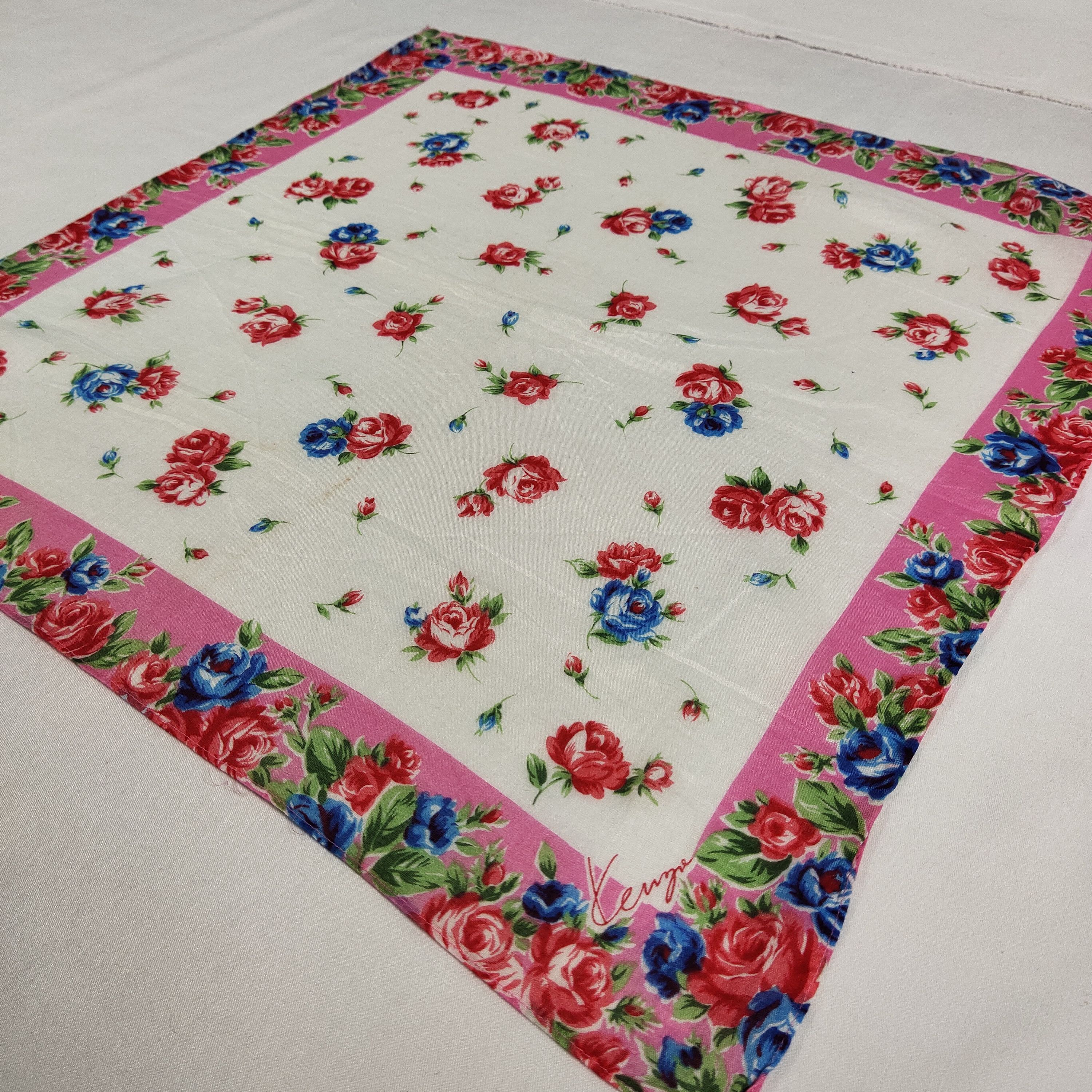 Kenzo × Vintage Kenzo Handkerchief / Neckerchief / Bandana FZ258 Size ONE SIZE - 4 Thumbnail
