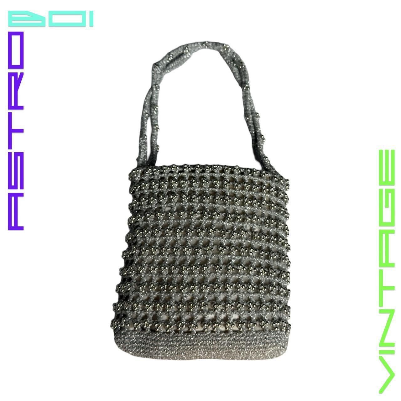 Other VINTAGE SILVER CROCHET BEADED DAY HANDBAG Size ONE SIZE - 3 Thumbnail