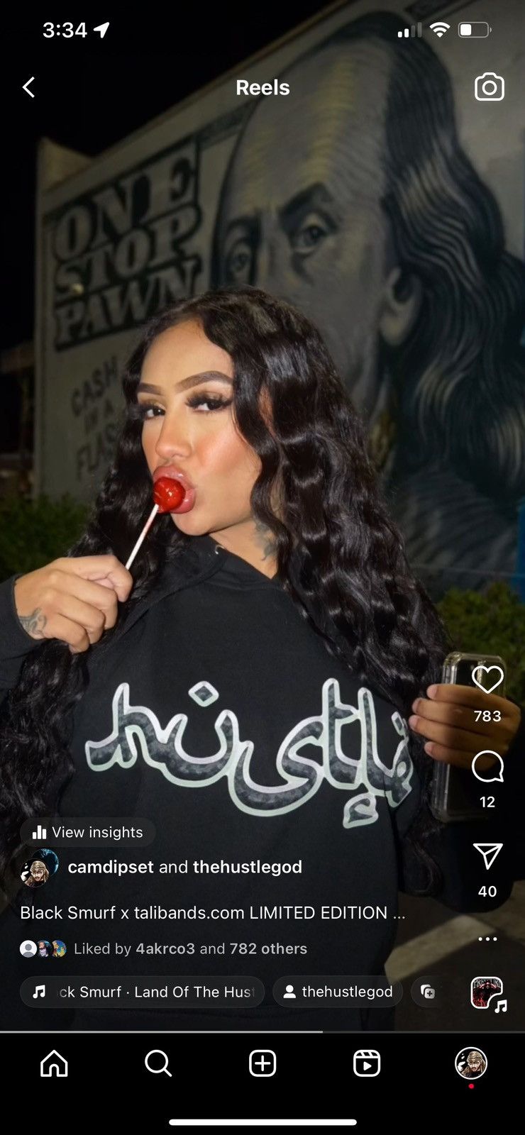 Fuck The Population × G59 Records Black Smurf x talibands Arabic Hustle logo hoodie limited ed Size US M / EU 48-50 / 2 - 5 Thumbnail