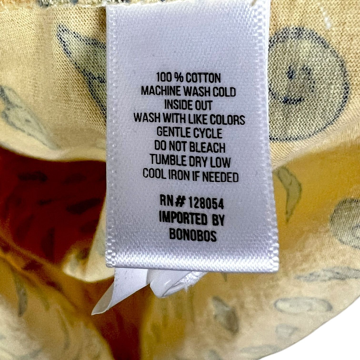 Bonobos Men's Bonobos Slim Fit Button-Up Shirt Yellow Seashells Size US M / EU 48-50 / 2 - 5 Thumbnail
