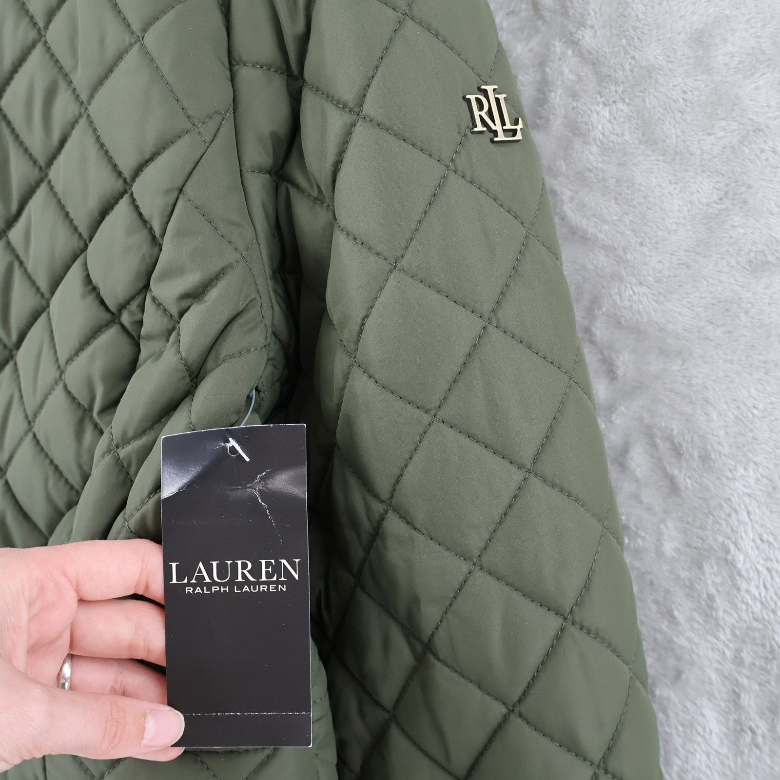 Lauren Ralph Lauren Lauren Ralph Lauren Faux-Sherpa-Collar Quilted Coat Womens L Size L / US 10 / IT 46 - 10 Thumbnail